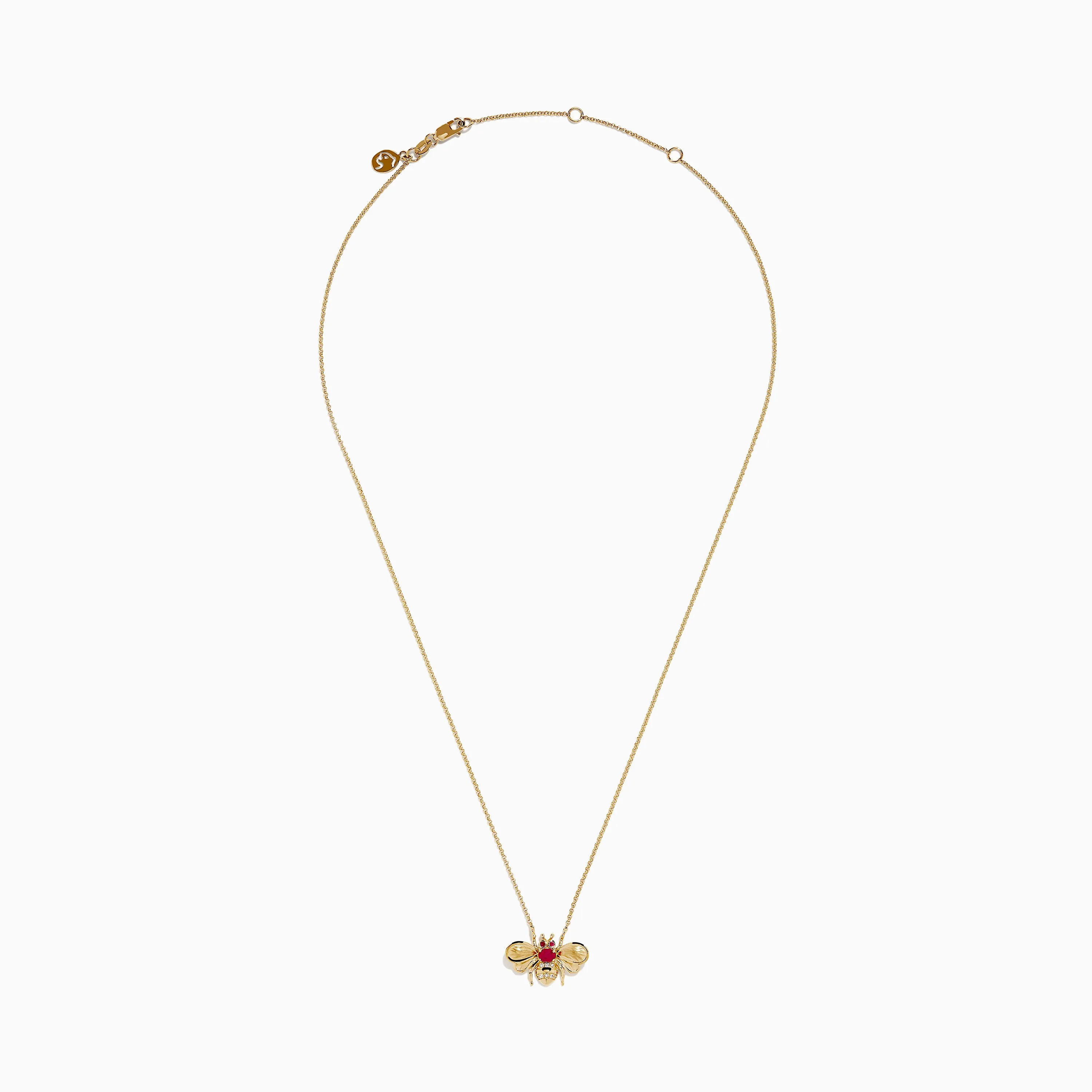 Ruby Royale 14K Yellow Gold Diamond and Ruby Bee Necklace sold by Effy product image thumbnail 3