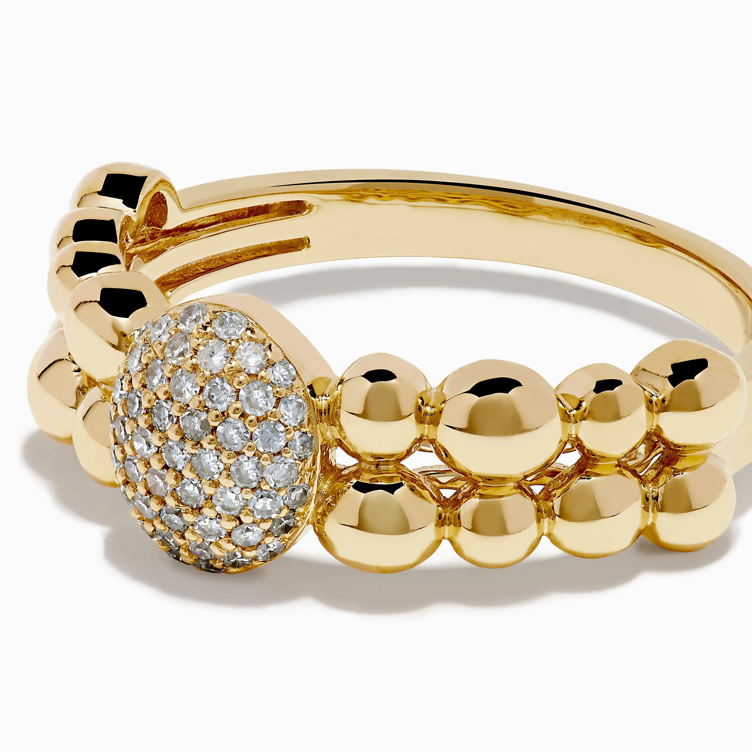 D'Oro 14K Yellow Gold Diamond Cluster Ring sold by Effy product image thumbnail 2