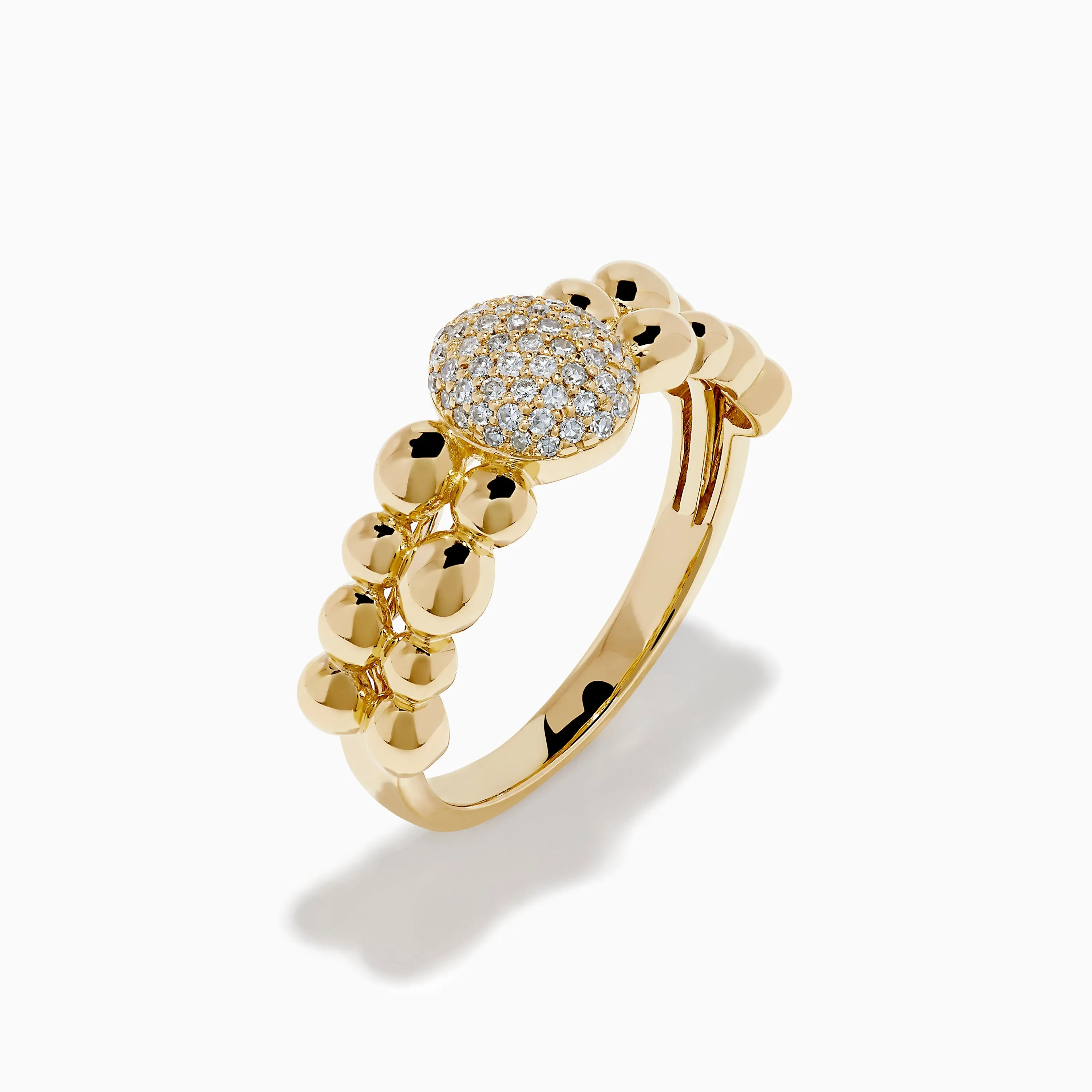 D'Oro 14K Yellow Gold Diamond Cluster Ring sold by Effy product image thumbnail 4