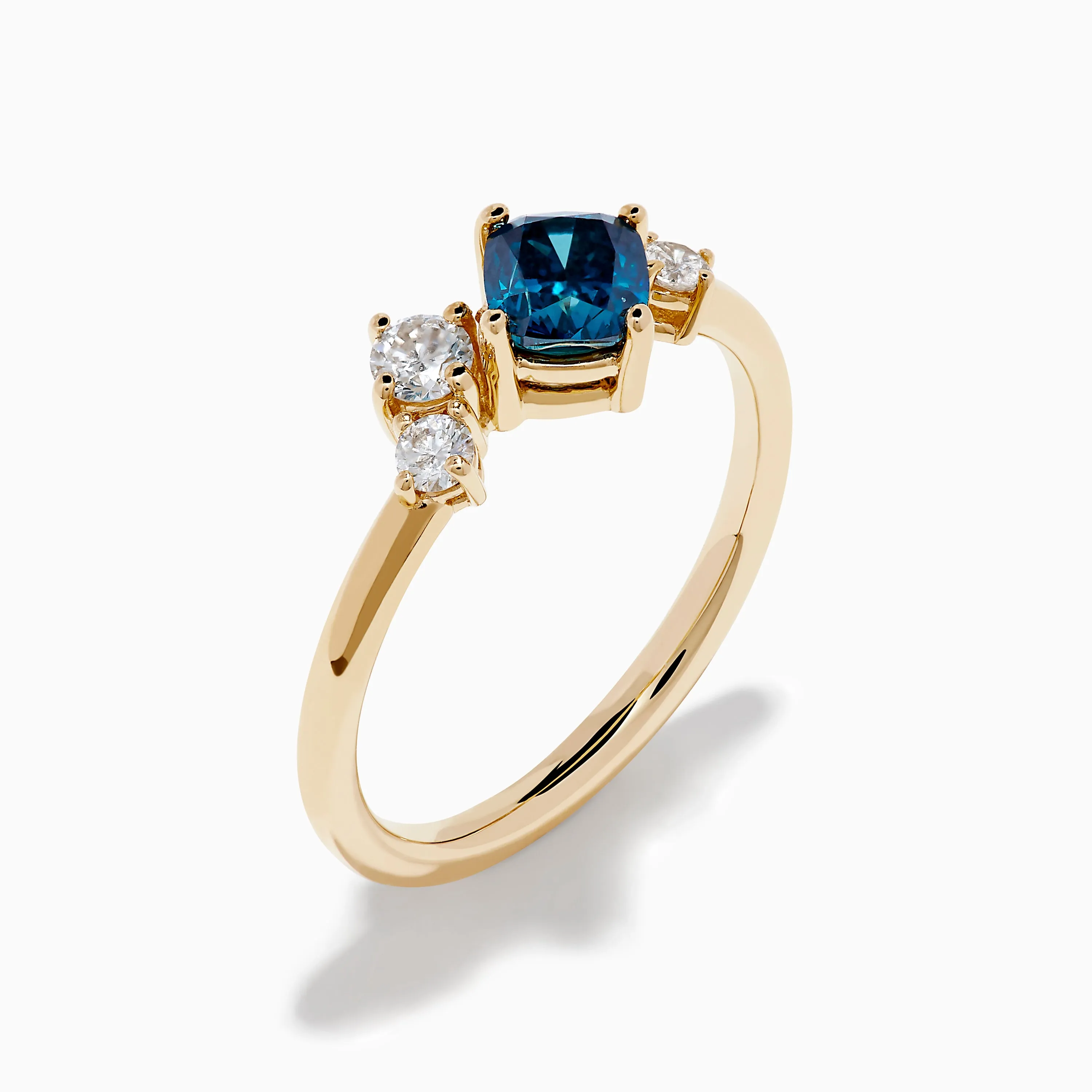 14K Yellow Gold Blue and White Diamond Ring sold by Effy product image thumbnail 4