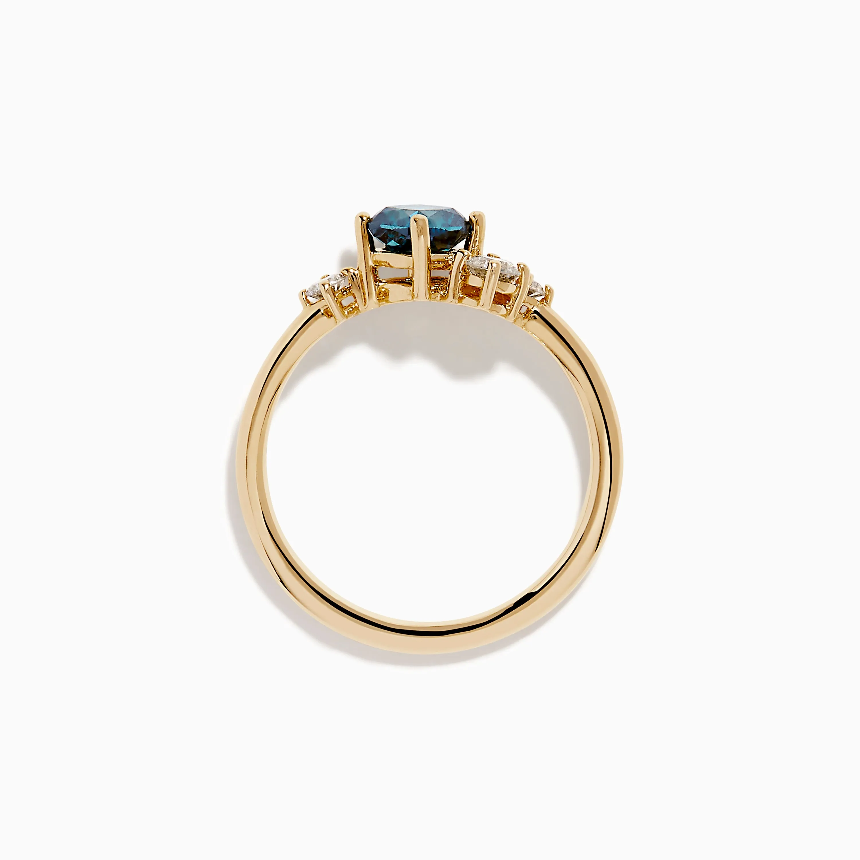 14K Yellow Gold Blue and White Diamond Ring sold by Effy product image thumbnail 3