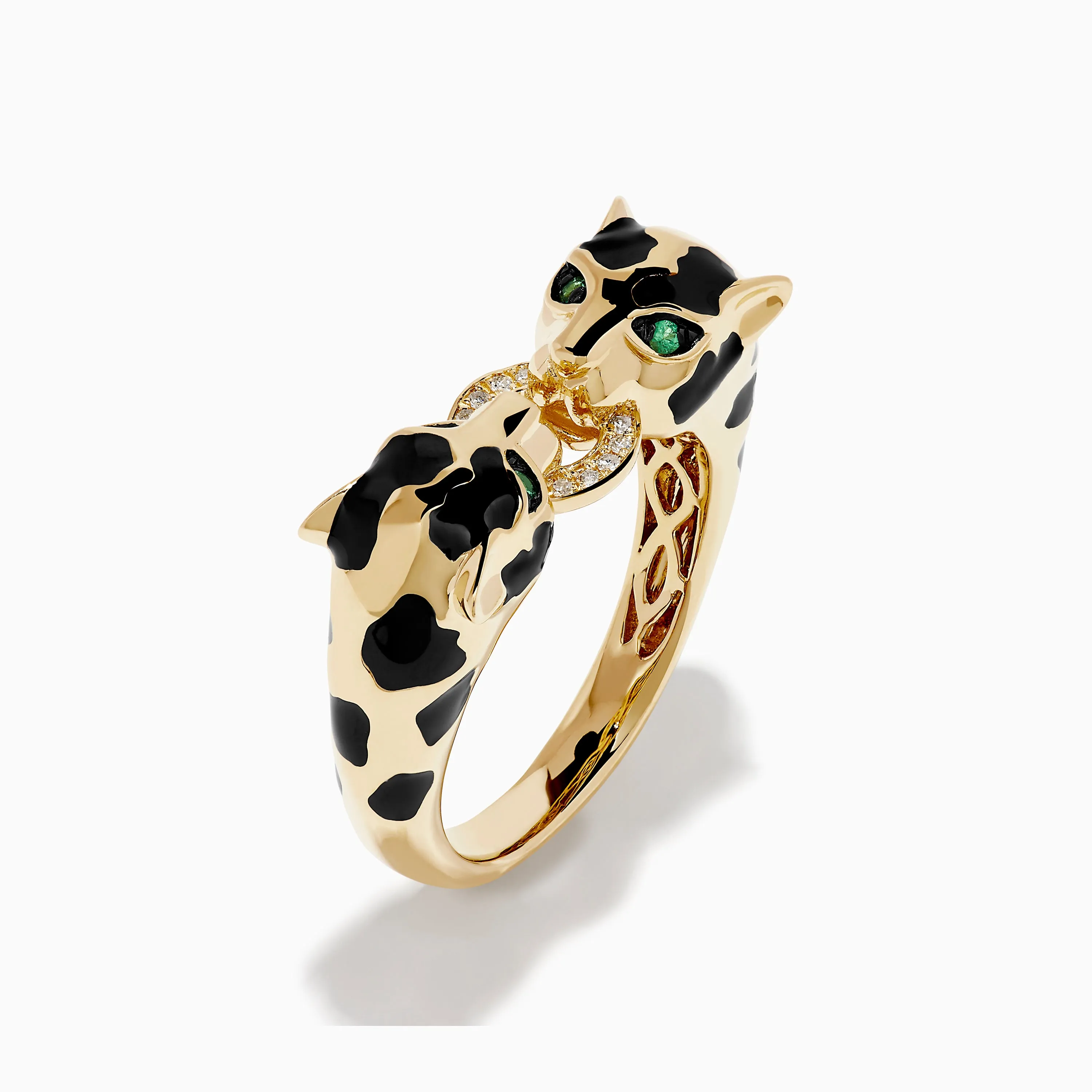 Signature 14K Yellow Gold Diamond and Natural Emerald Ring sold by Effy