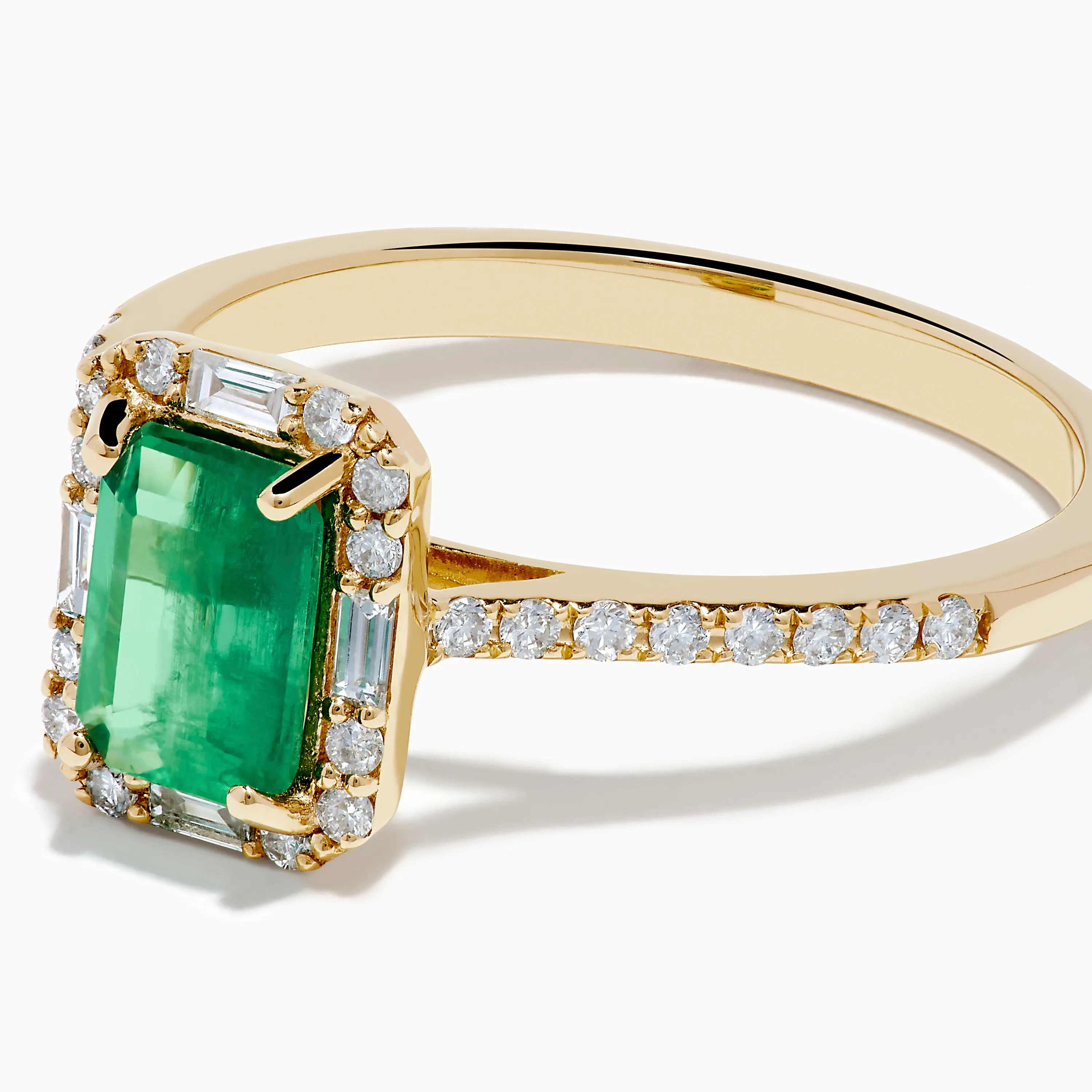 14K Yellow Gold Emerald and Diamond Ring sold by Effy product image thumbnail 2