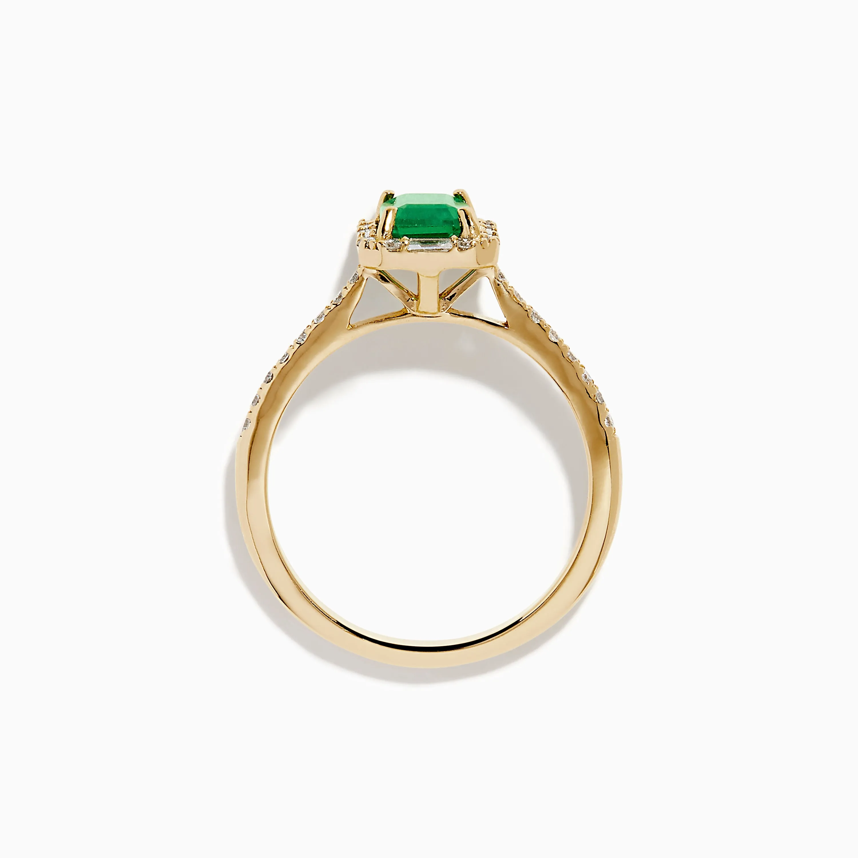 14K Yellow Gold Emerald and Diamond Ring sold by Effy product image thumbnail 3