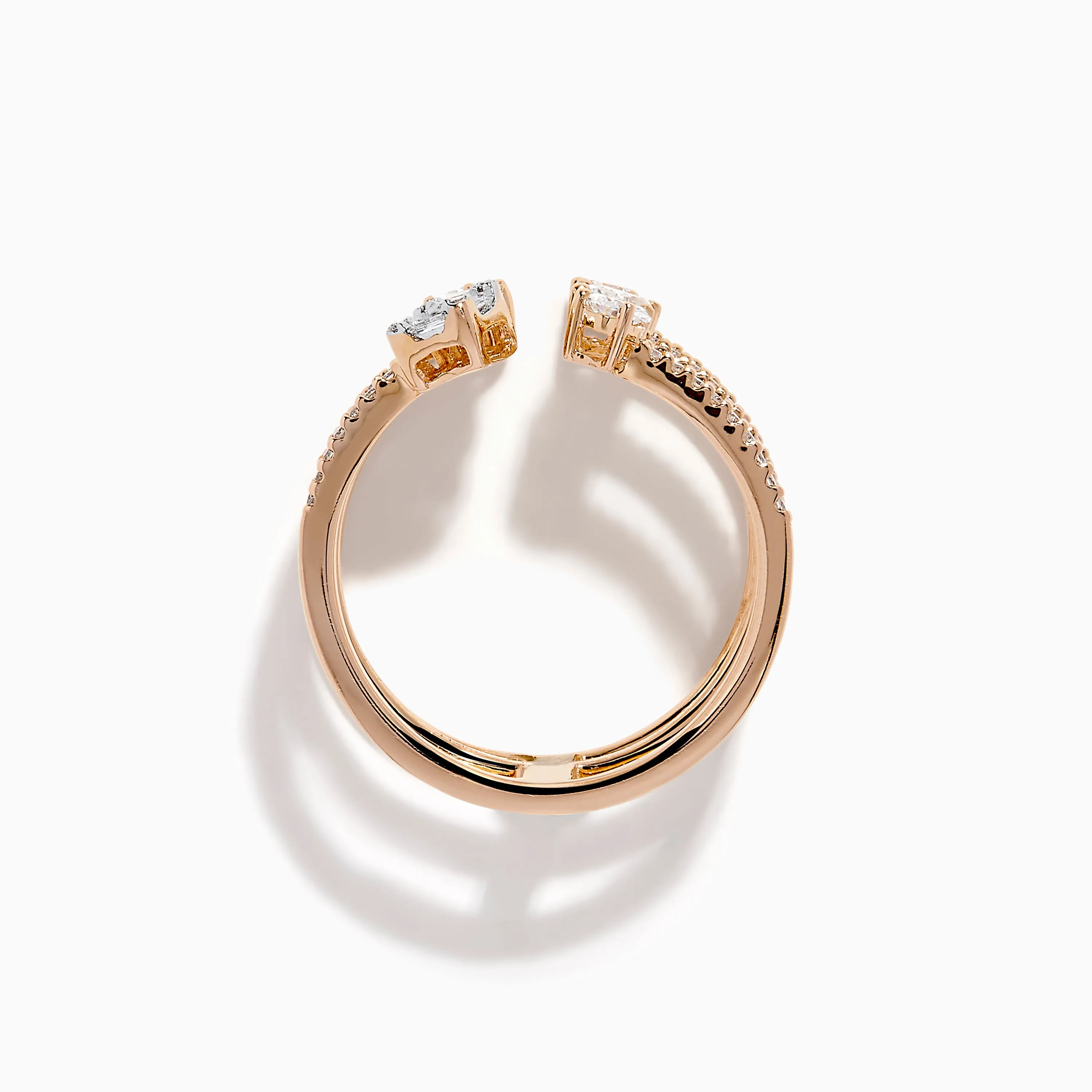 Pave Rose 14K Rose Gold Diamond Ring sold by Effy product image thumbnail 3