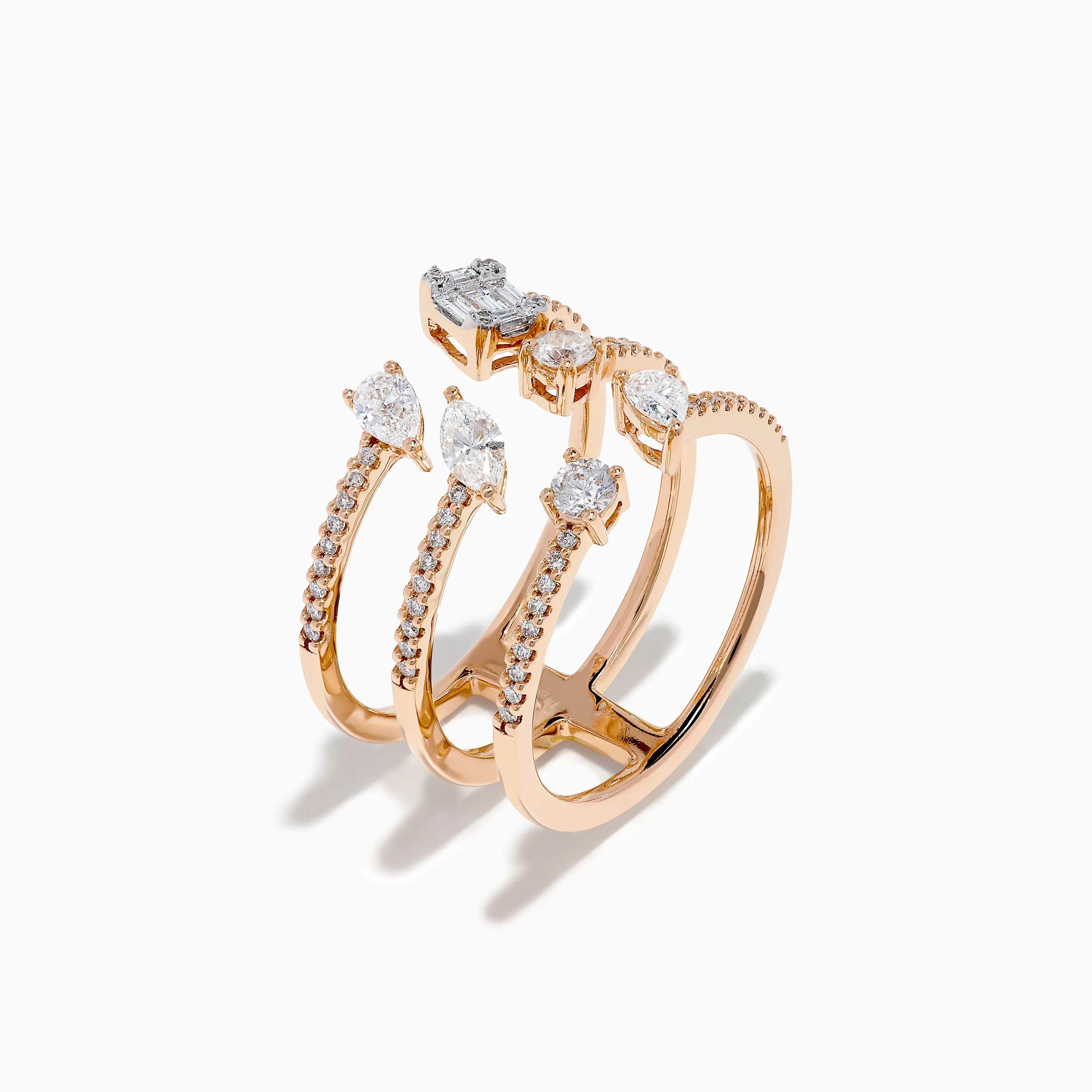Pave Rose 14K Rose Gold Diamond Ring sold by Effy product image thumbnail 4