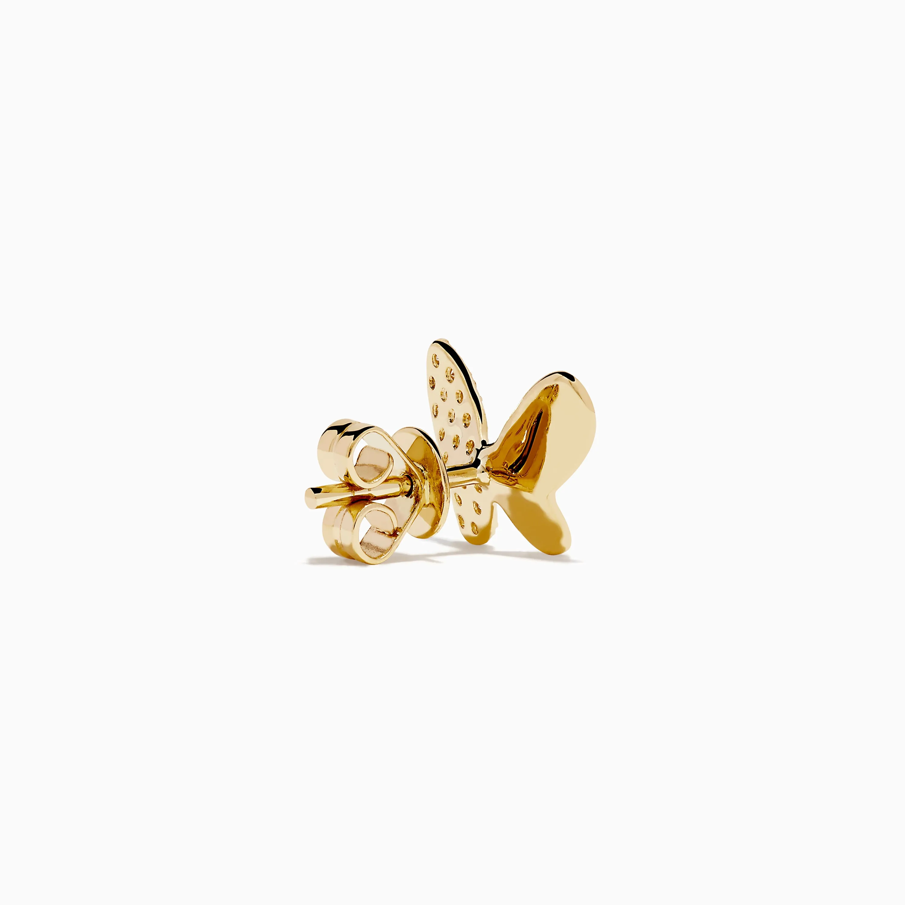 Novelty 14K Yellow Gold Diamond Butterfly Stud Earrings sold by Effy product image thumbnail 4
