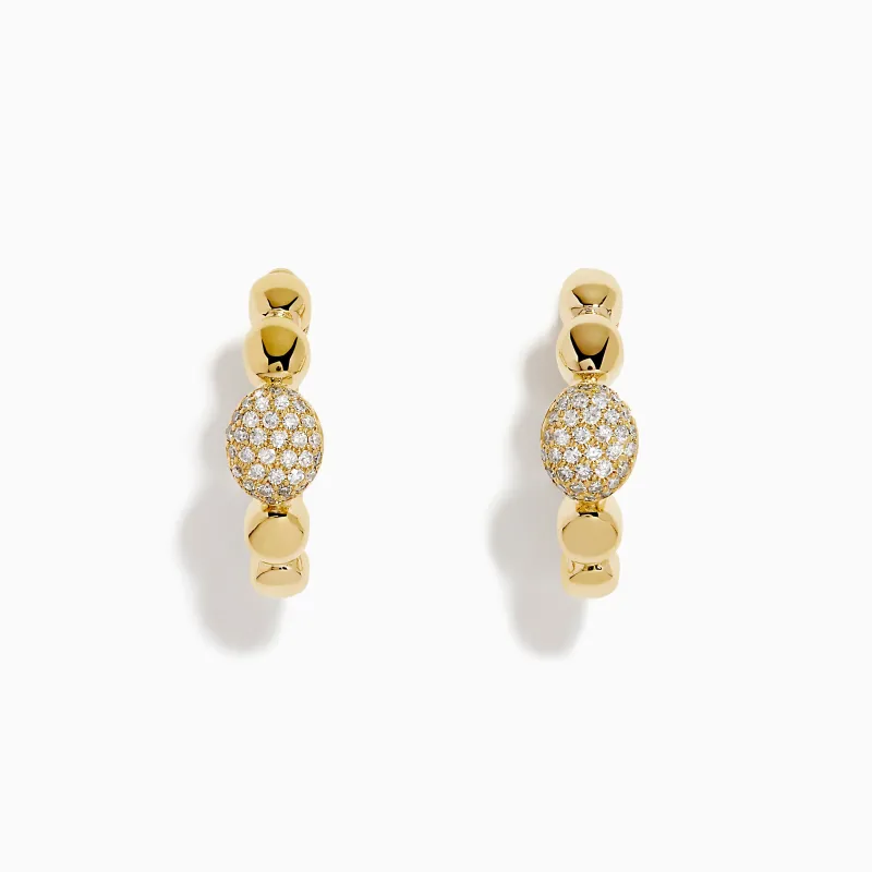 D'Oro 14K Yellow Gold Diamond Earrings sold by Effy