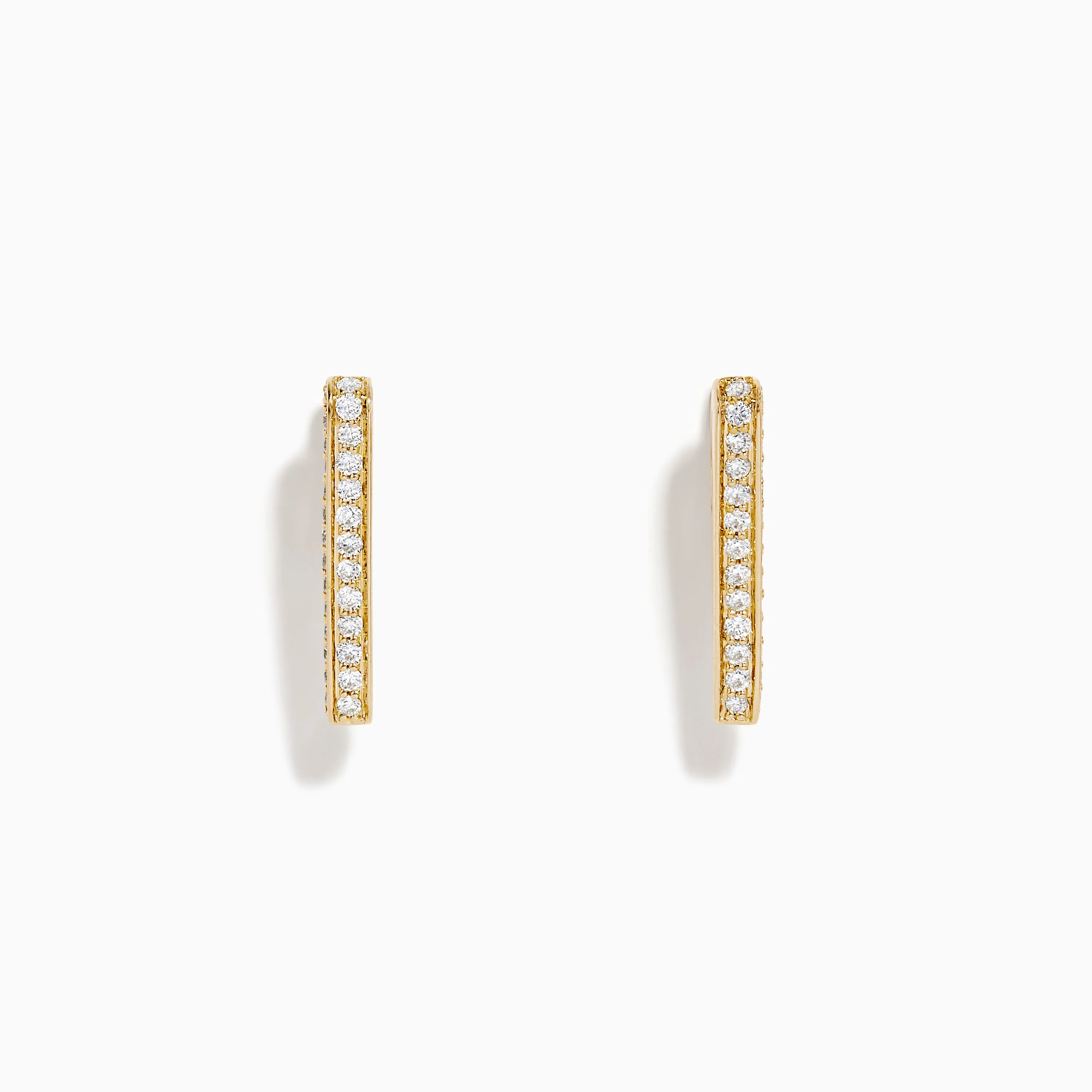 D'Oro 14K Yellow Gold Diamond Triangle Huggie Earrings sold by Effy