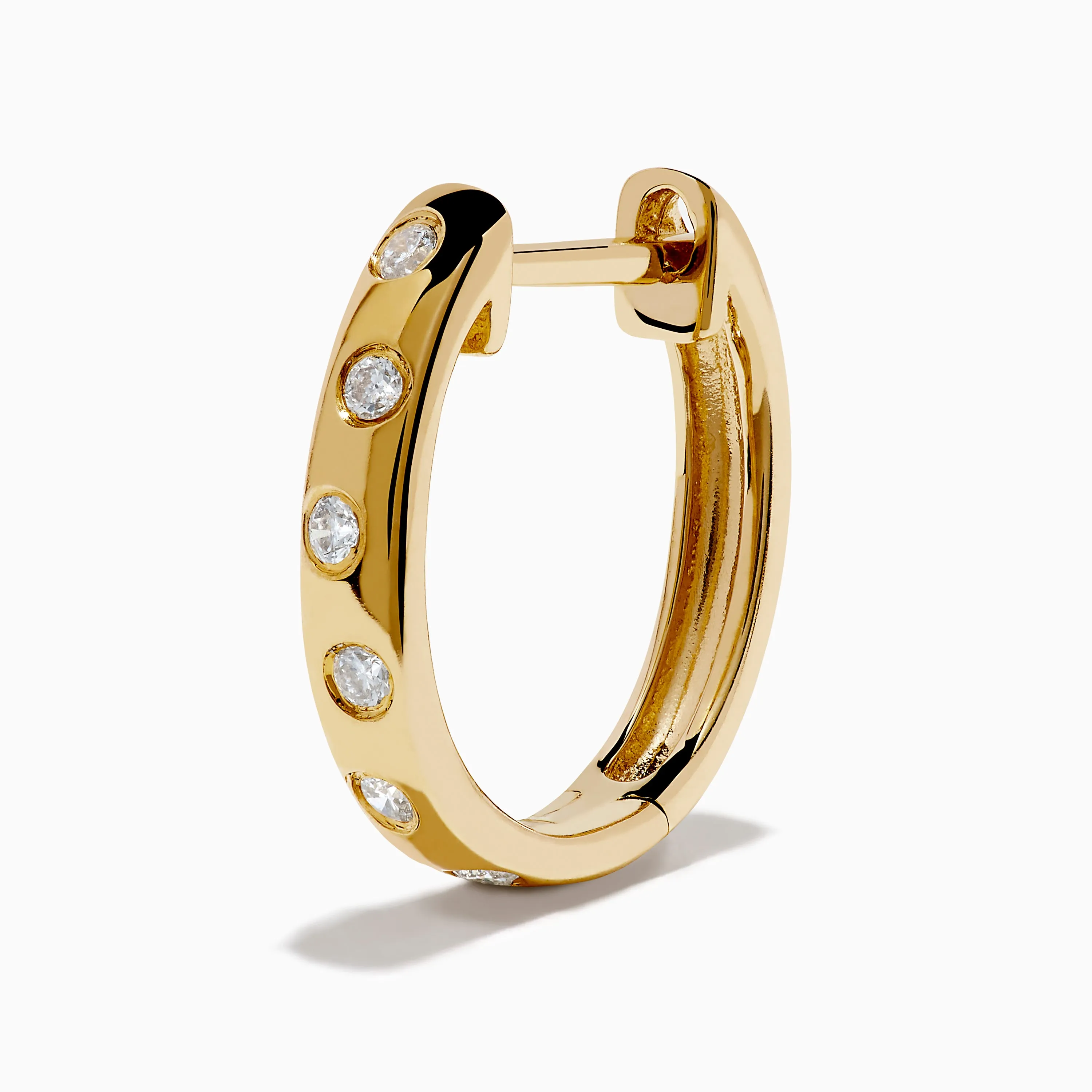 D'Oro 14K Yellow Gold Diamond Huggie Earrings sold by Effy product image thumbnail 2