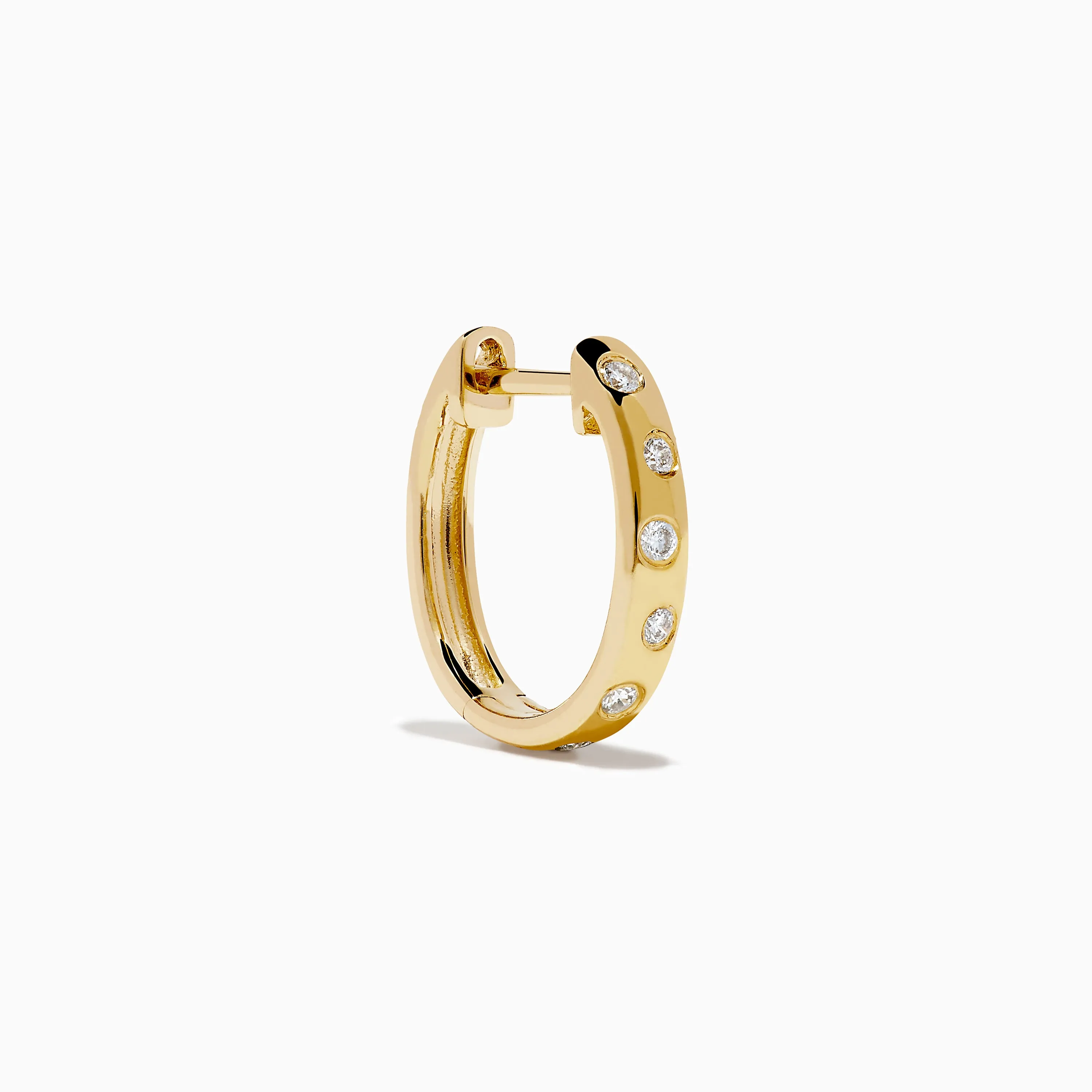 D'Oro 14K Yellow Gold Diamond Huggie Earrings sold by Effy product image thumbnail 3