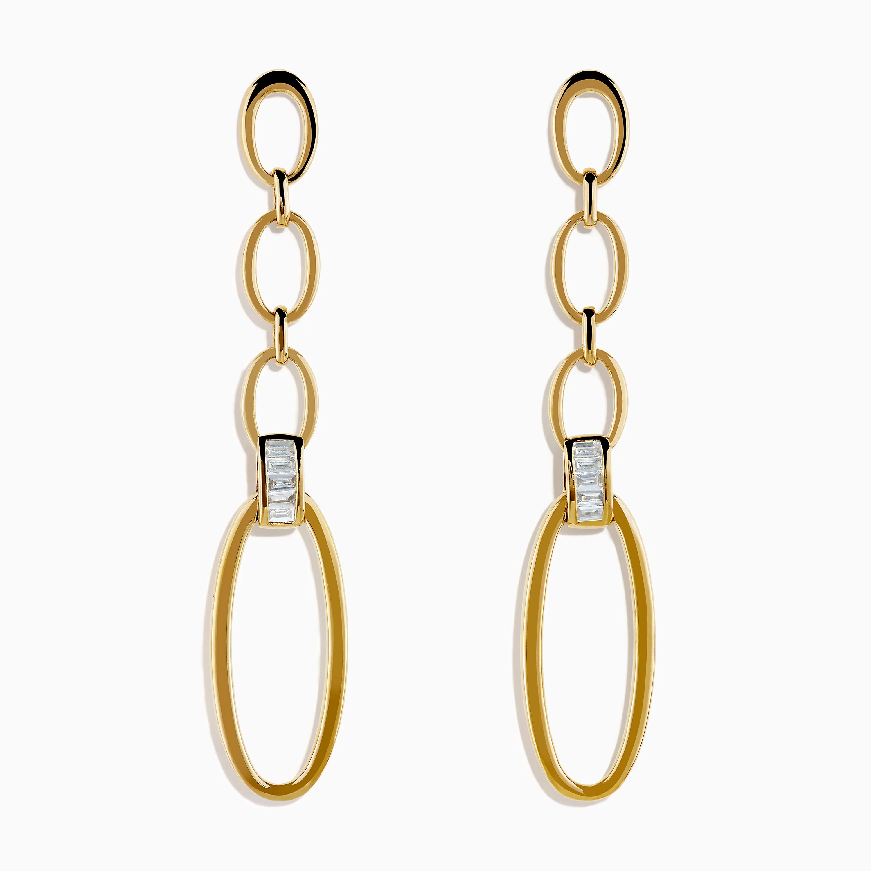 D'Oro 14K Yellow Gold Diamond Dangle Earrings sold by Effy