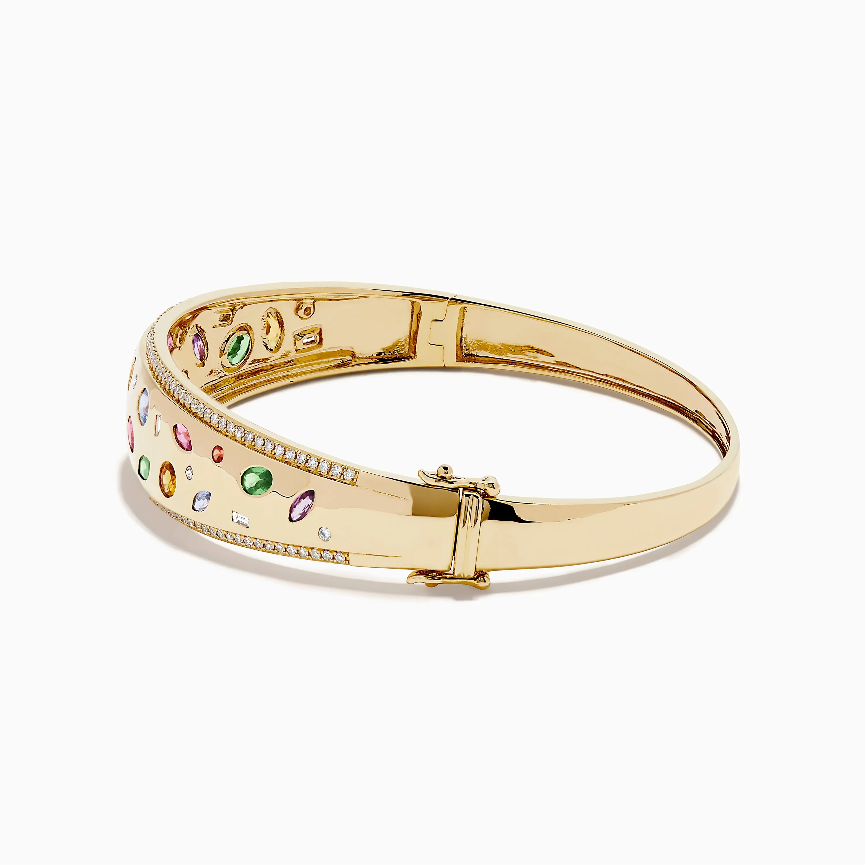 Watercolors 14K Yellow Gold Multi Sapphire Diamond Bangle sold by Effy product image thumbnail 4