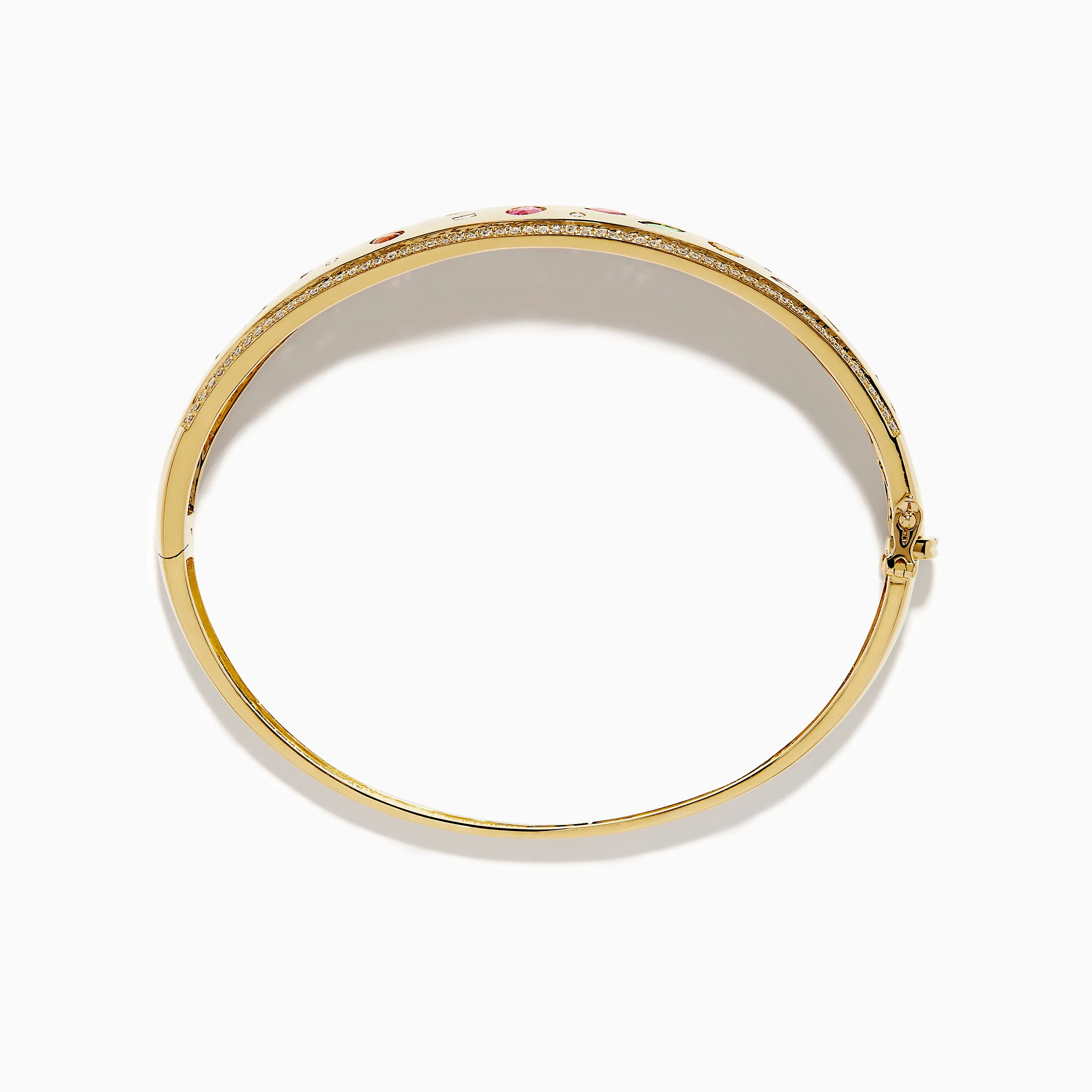 Watercolors 14K Yellow Gold Multi Sapphire Diamond Bangle sold by Effy product image thumbnail 3