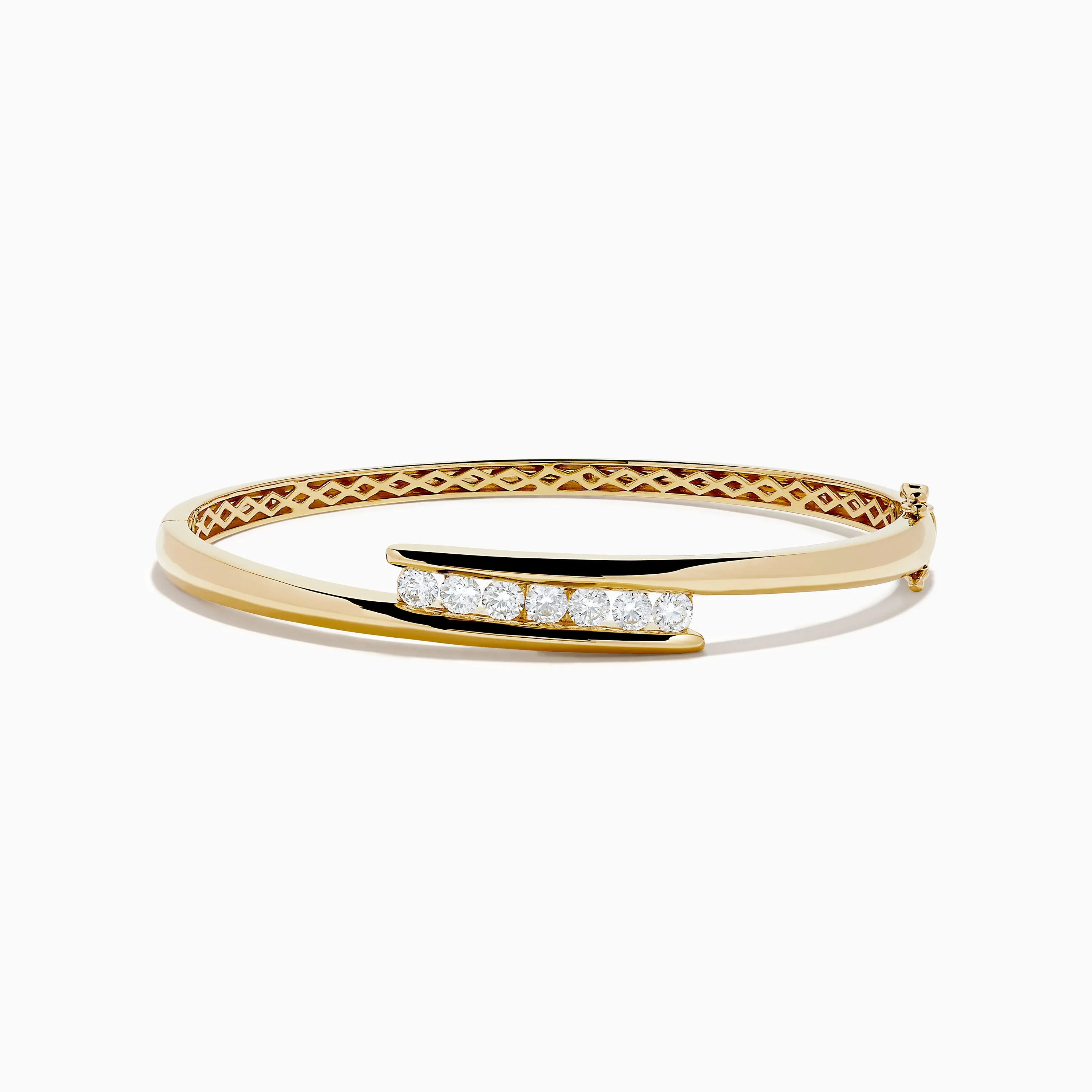 D'Oro 14K Yellow Gold Channel Set Diamond Bangle sold by Effy
