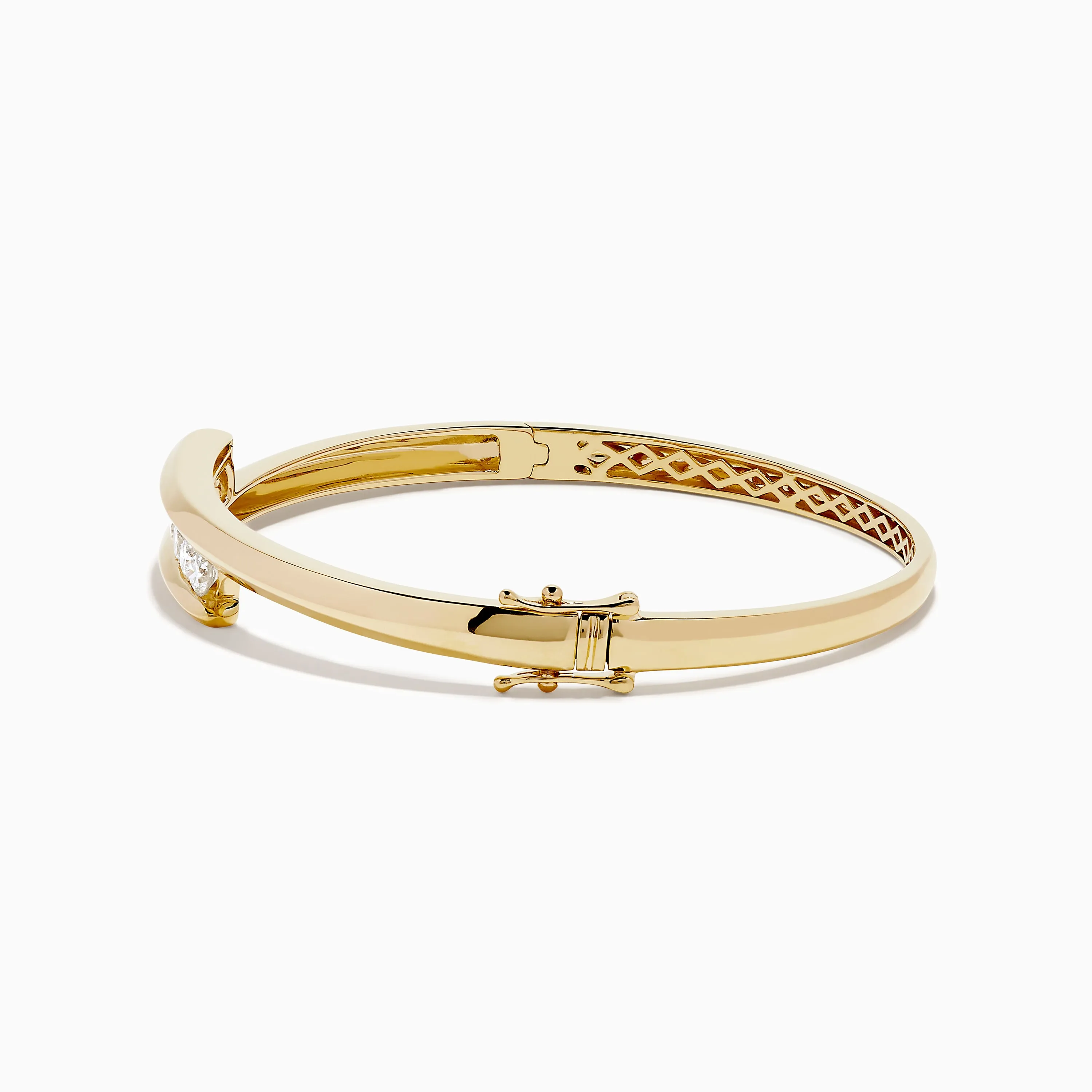 D'Oro 14K Yellow Gold Channel Set Diamond Bangle sold by Effy product image thumbnail 4