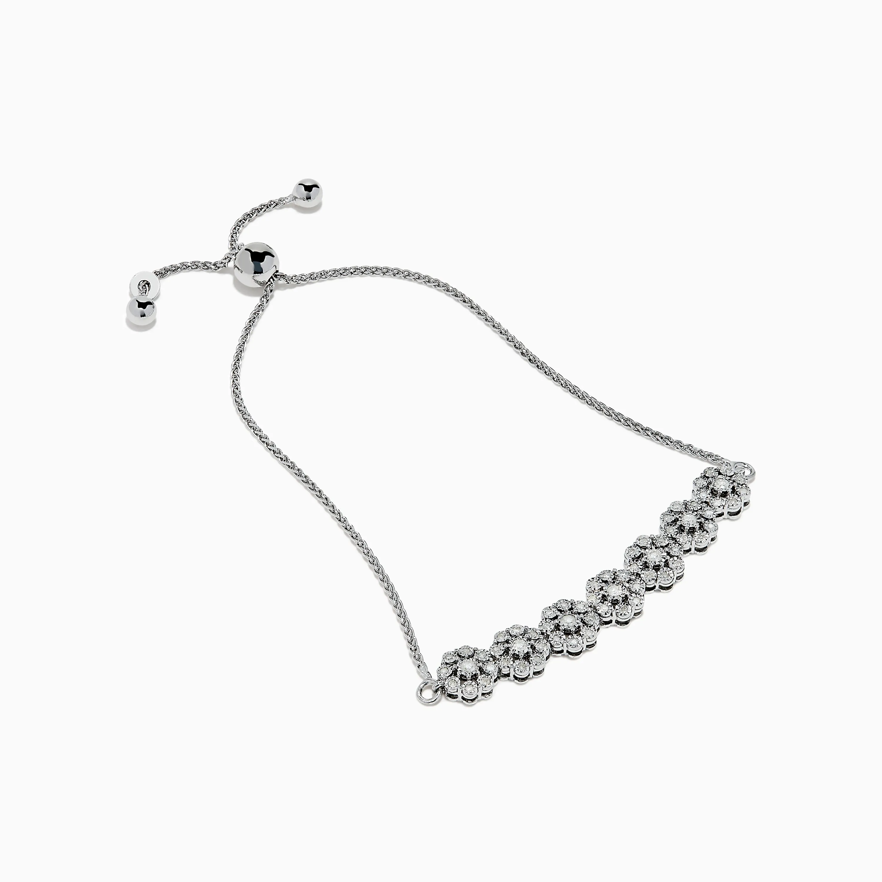 925 Sterling Silver Diamond Bouquet Bolo Bracelet sold by Effy product image thumbnail 2