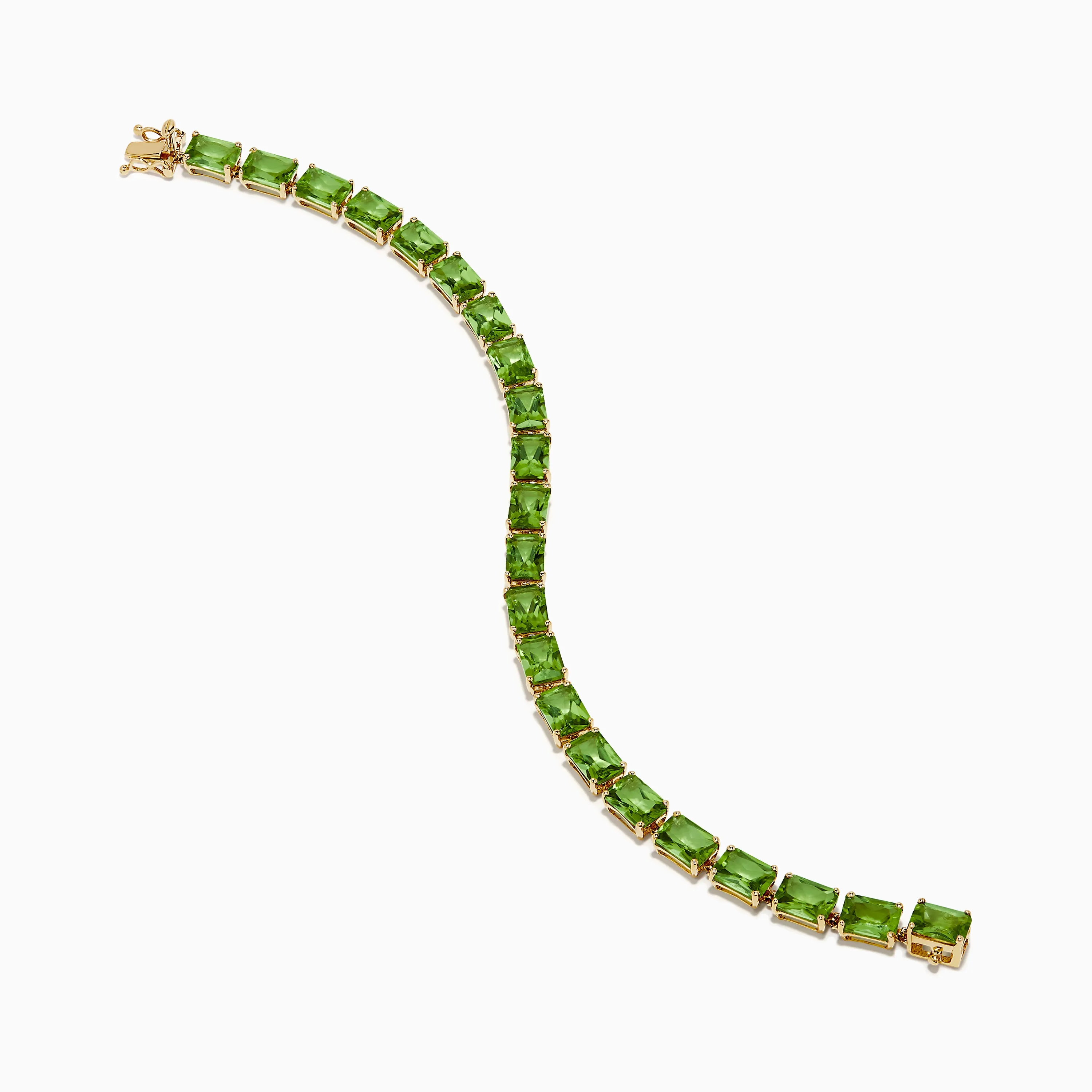 14K Yellow Gold Radiant Cut Peridot Tennis Bracelet sold by Effy product image thumbnail 2