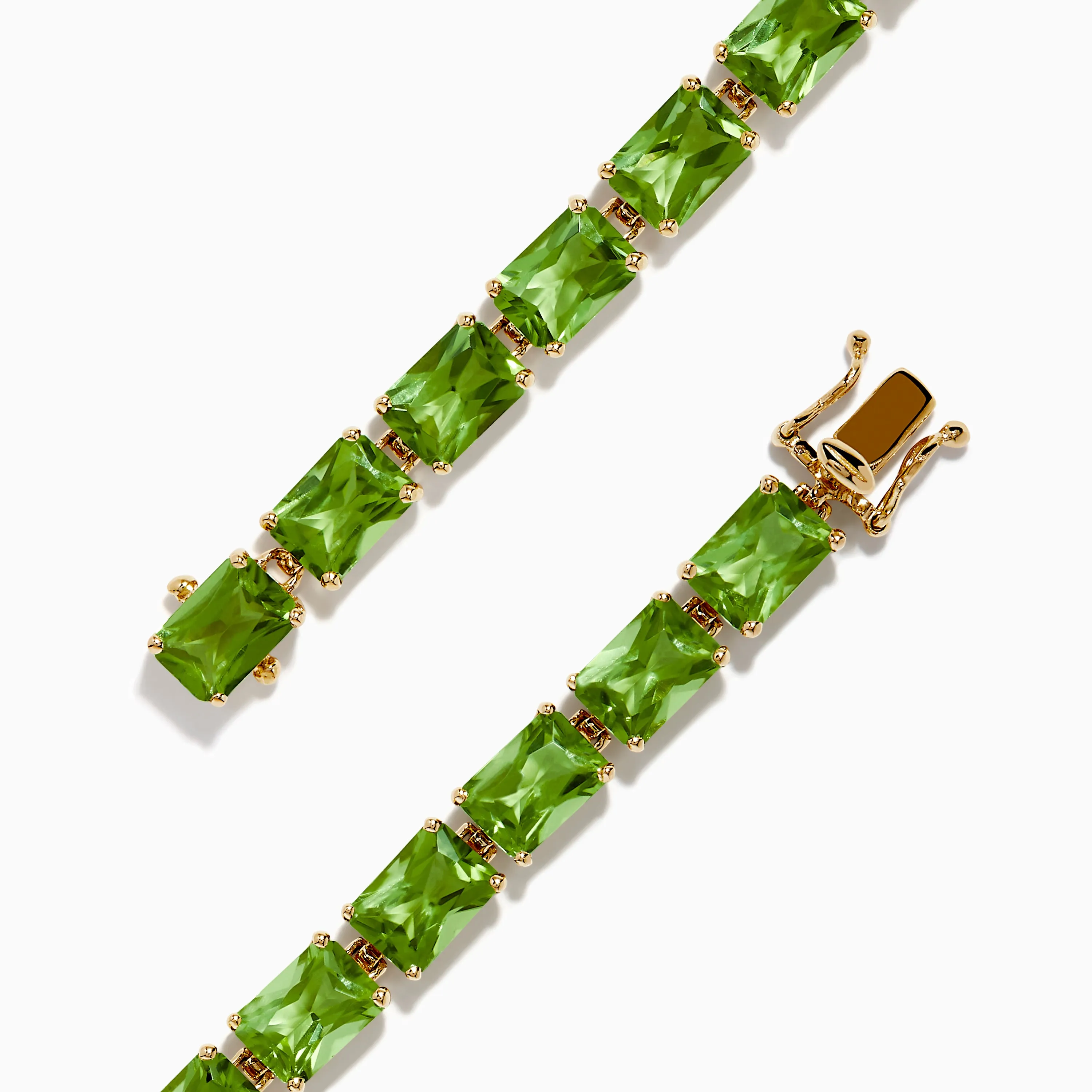 14K Yellow Gold Radiant Cut Peridot Tennis Bracelet sold by Effy product image thumbnail 4