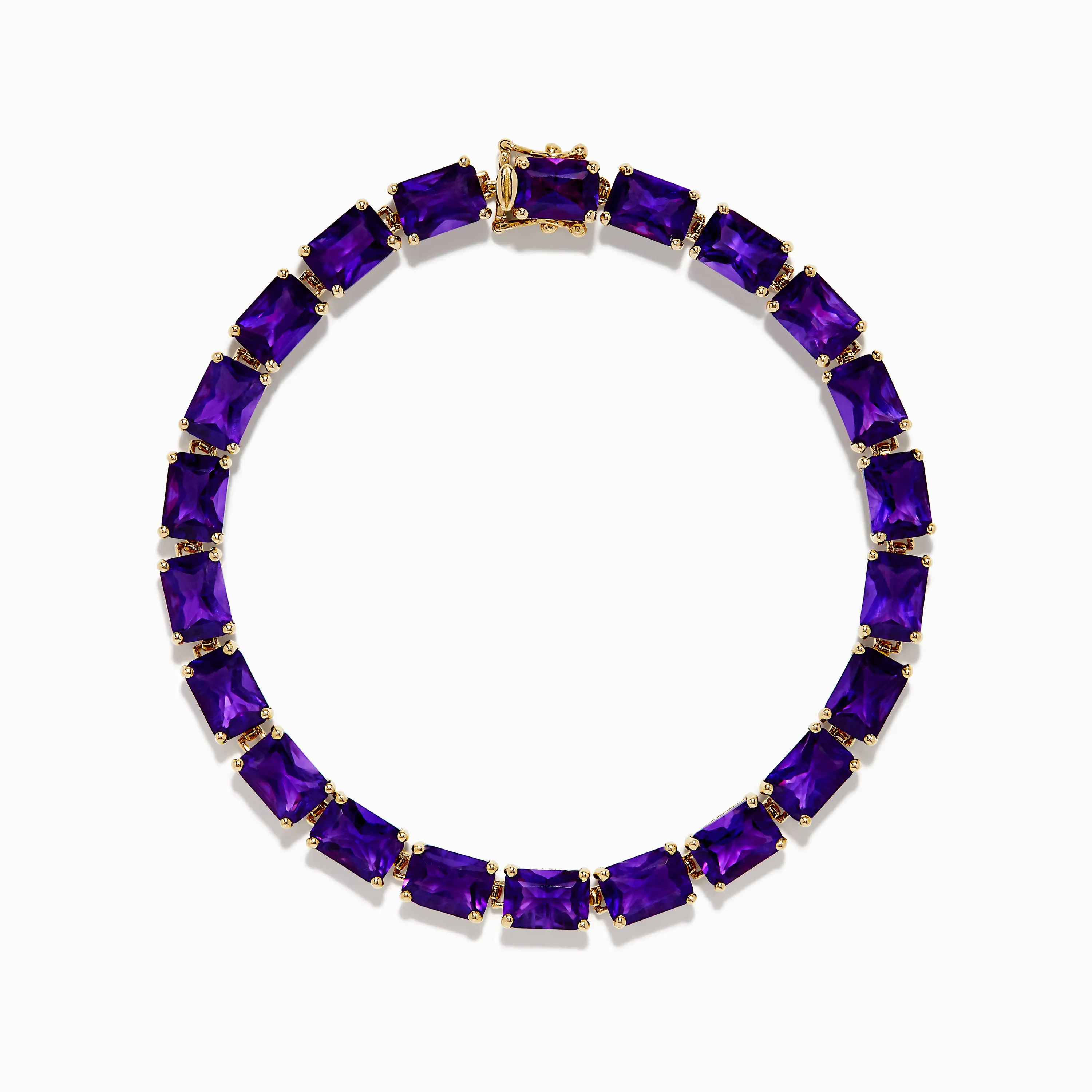 14K Yellow Gold Radiant Cut Amethyst Tennis Bracelet sold by Effy product image thumbnail 3