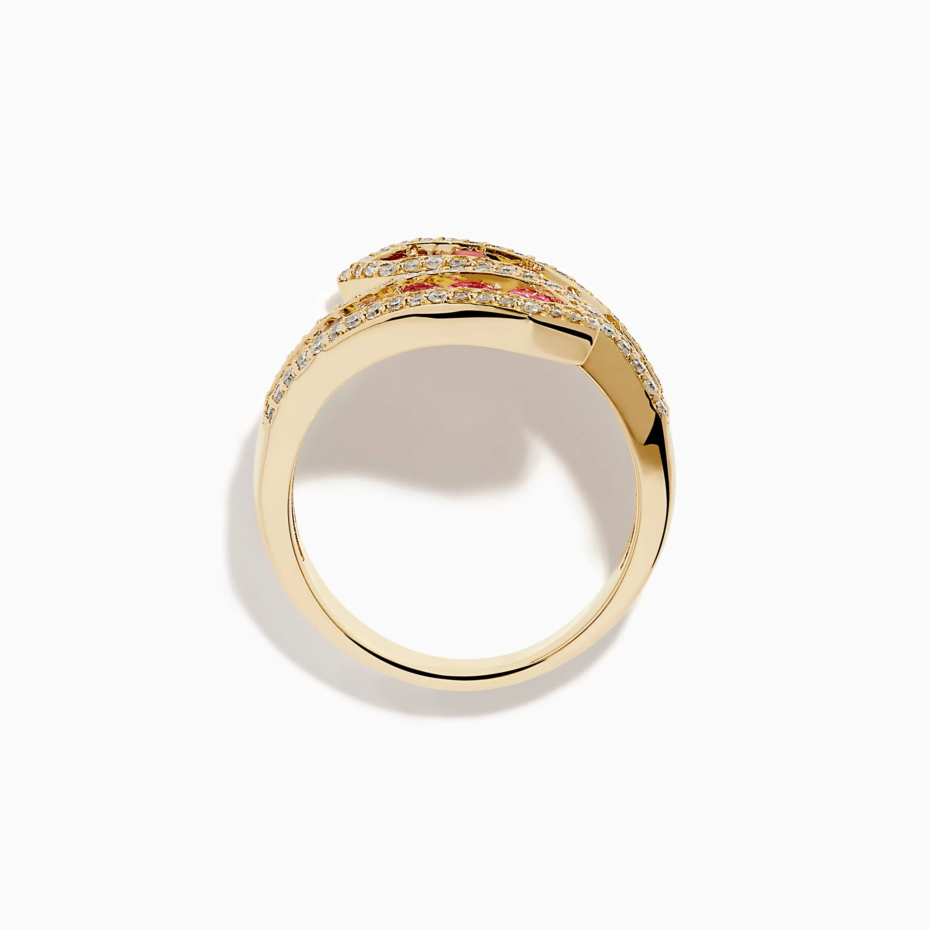 Watercolors 14K Yellow Gold Multi Color Sapphire and Diamond Bypass Ring sold by Effy product image thumbnail 3