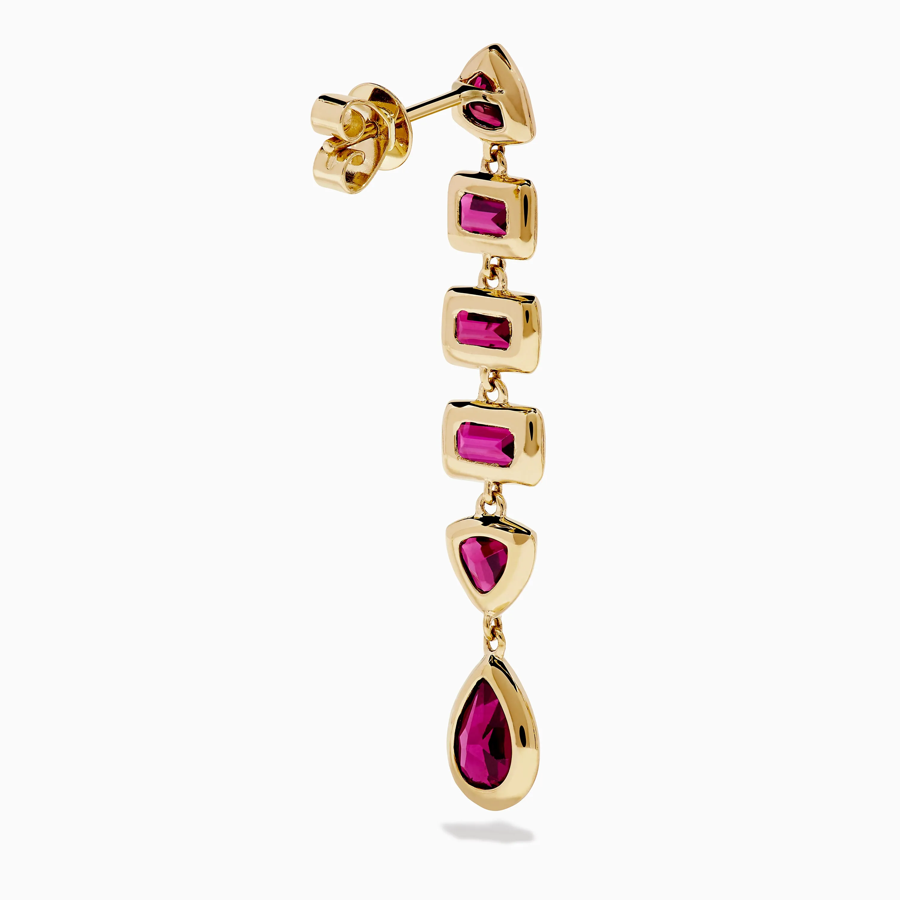 14K Yellow Gold Rhodolite Garnet Linear Drop Earrings sold by Effy product image thumbnail 4