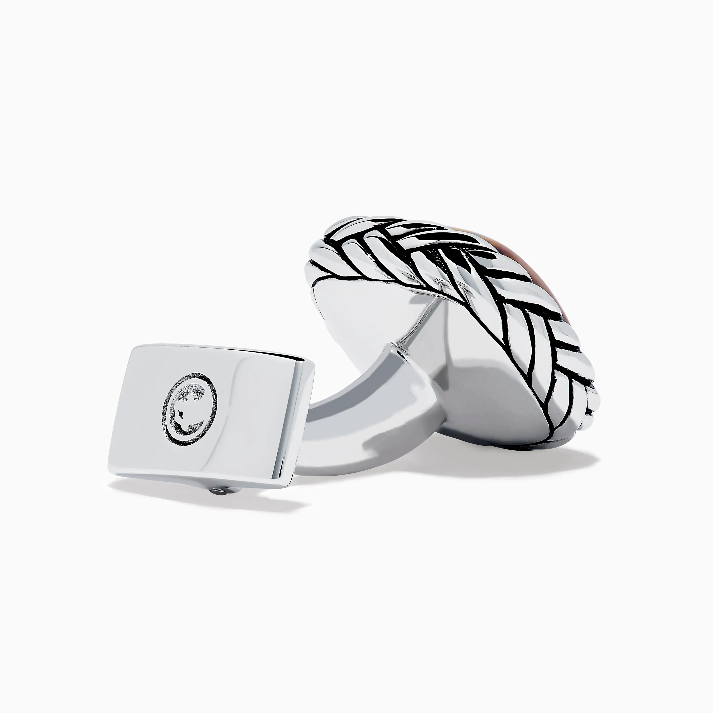 Men's 925 Sterling Silver Tiger Eye Cuff Links sold by Effy product image thumbnail 4