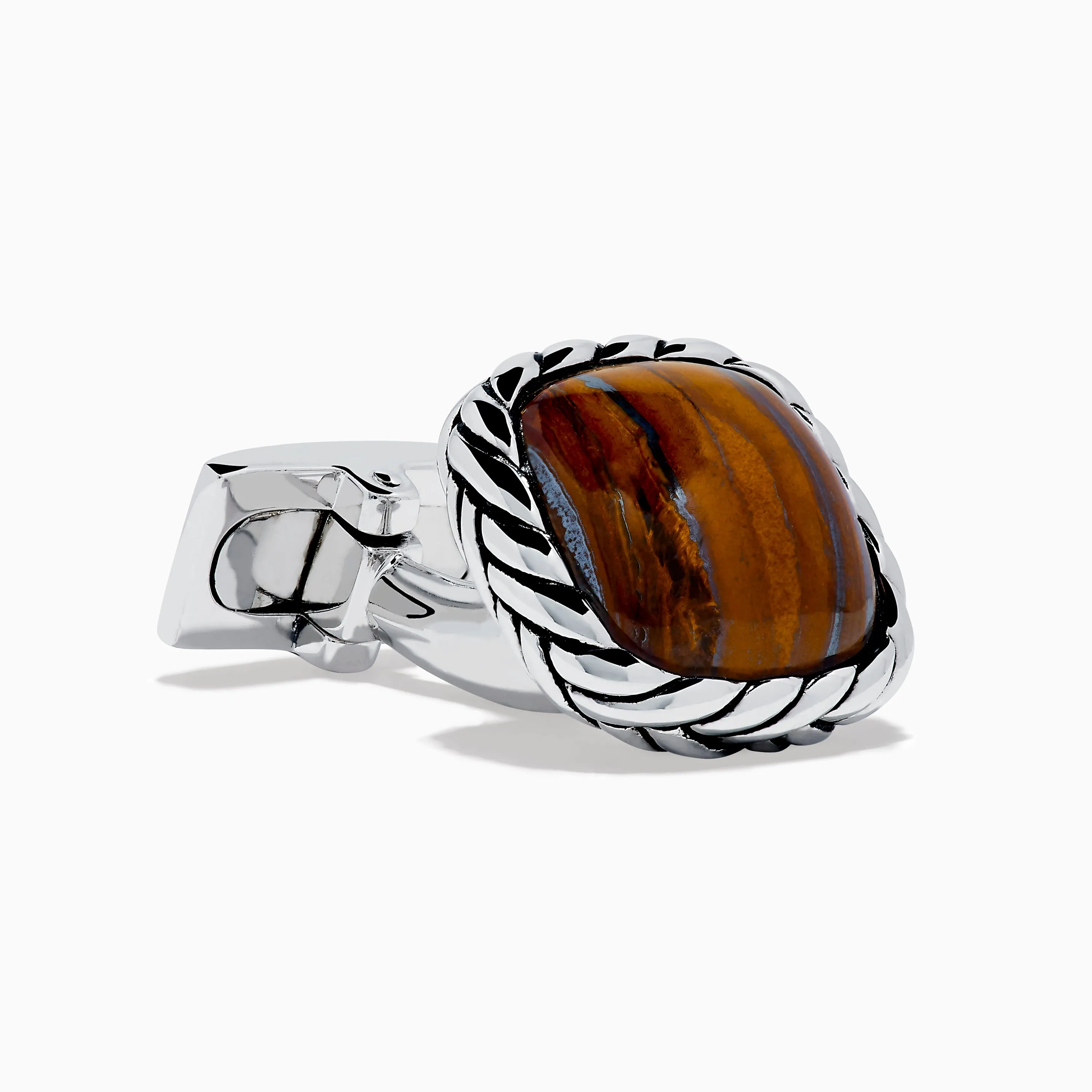 Men's 925 Sterling Silver Tiger Eye Cuff Links sold by Effy product image thumbnail 3