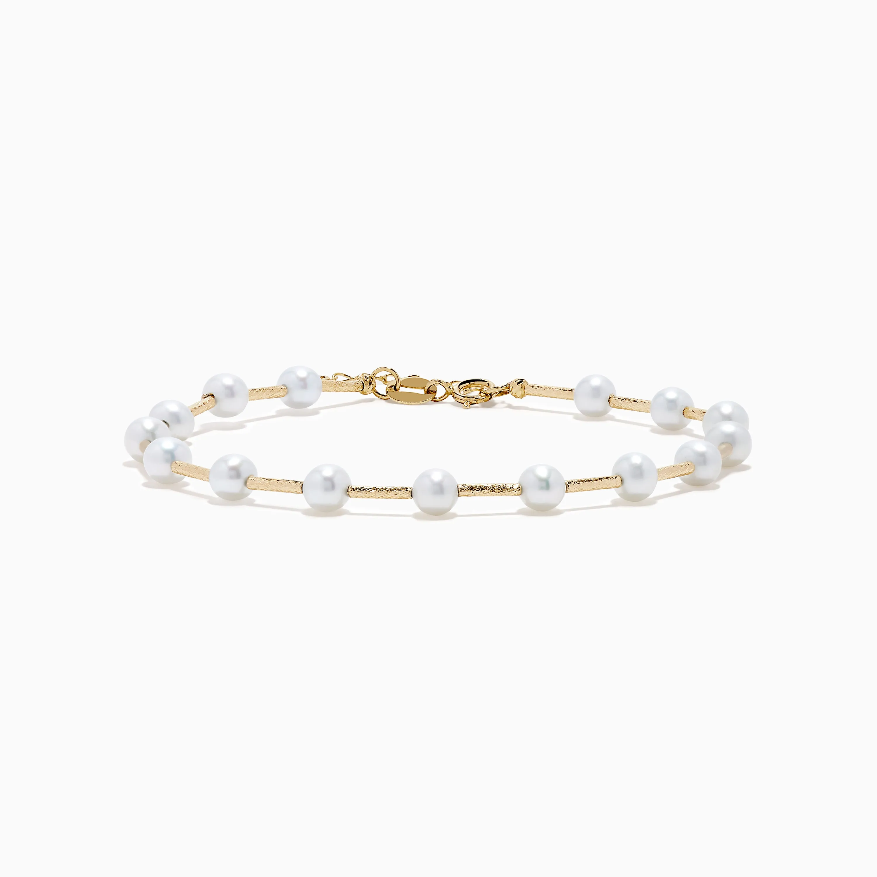 14K Yellow Gold Fresh Water Pearl Station Bracelet sold by Effy