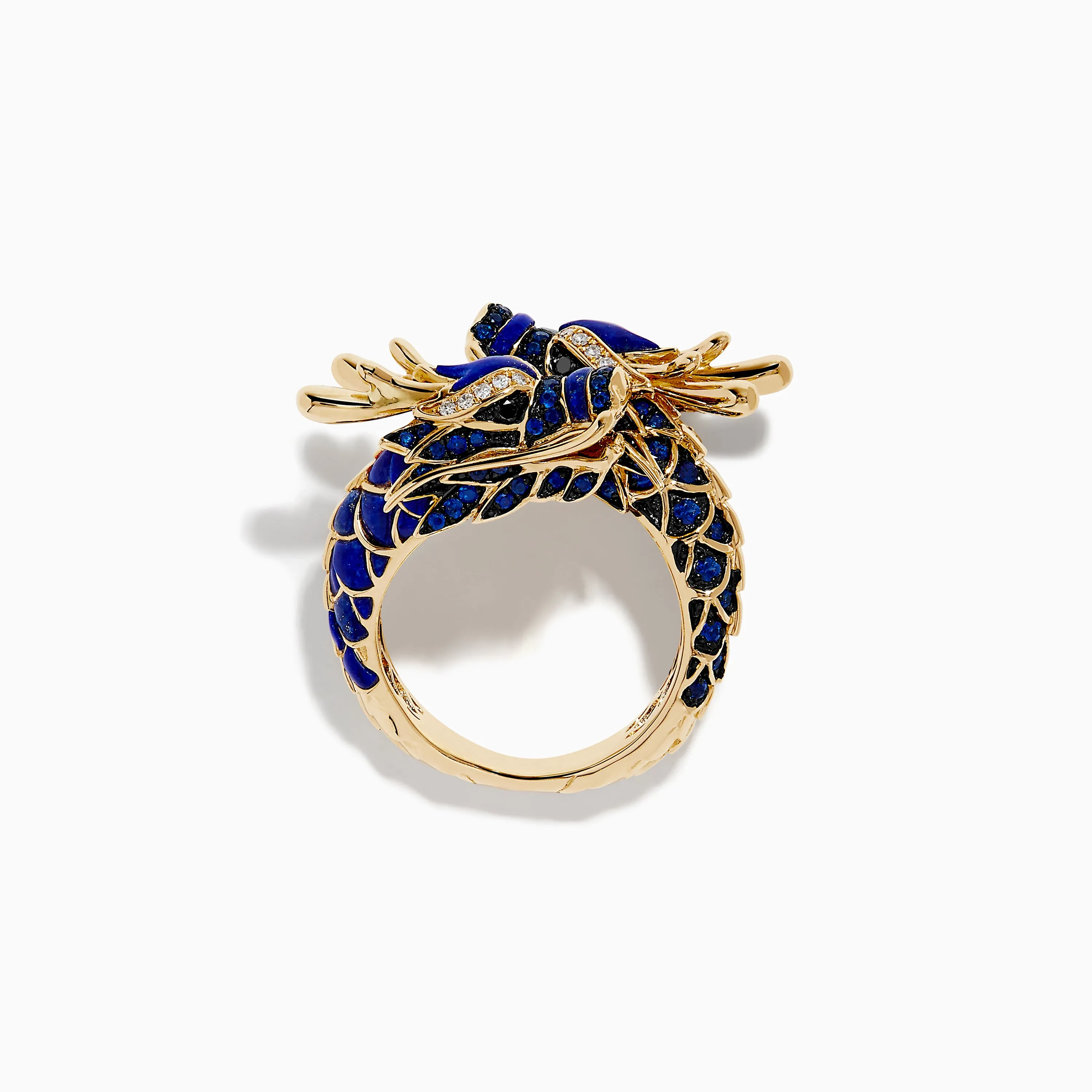 Safari 14K Yellow Gold Diamond, Lapis and Sapphire Dragon Ring sold by Effy product image thumbnail 3