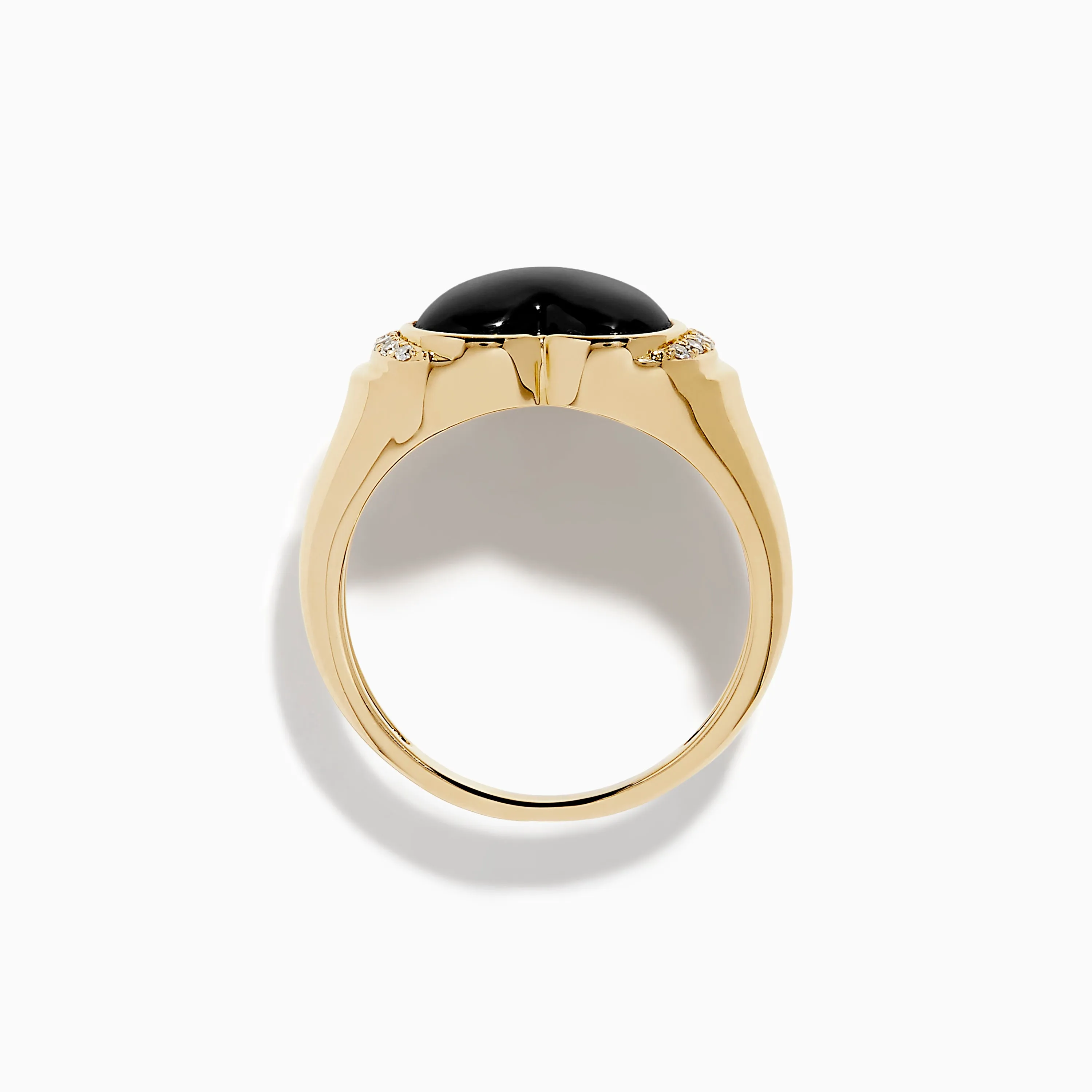 14K Yellow Gold Onyx and Diamond Heart Ring sold by Effy product image thumbnail 3