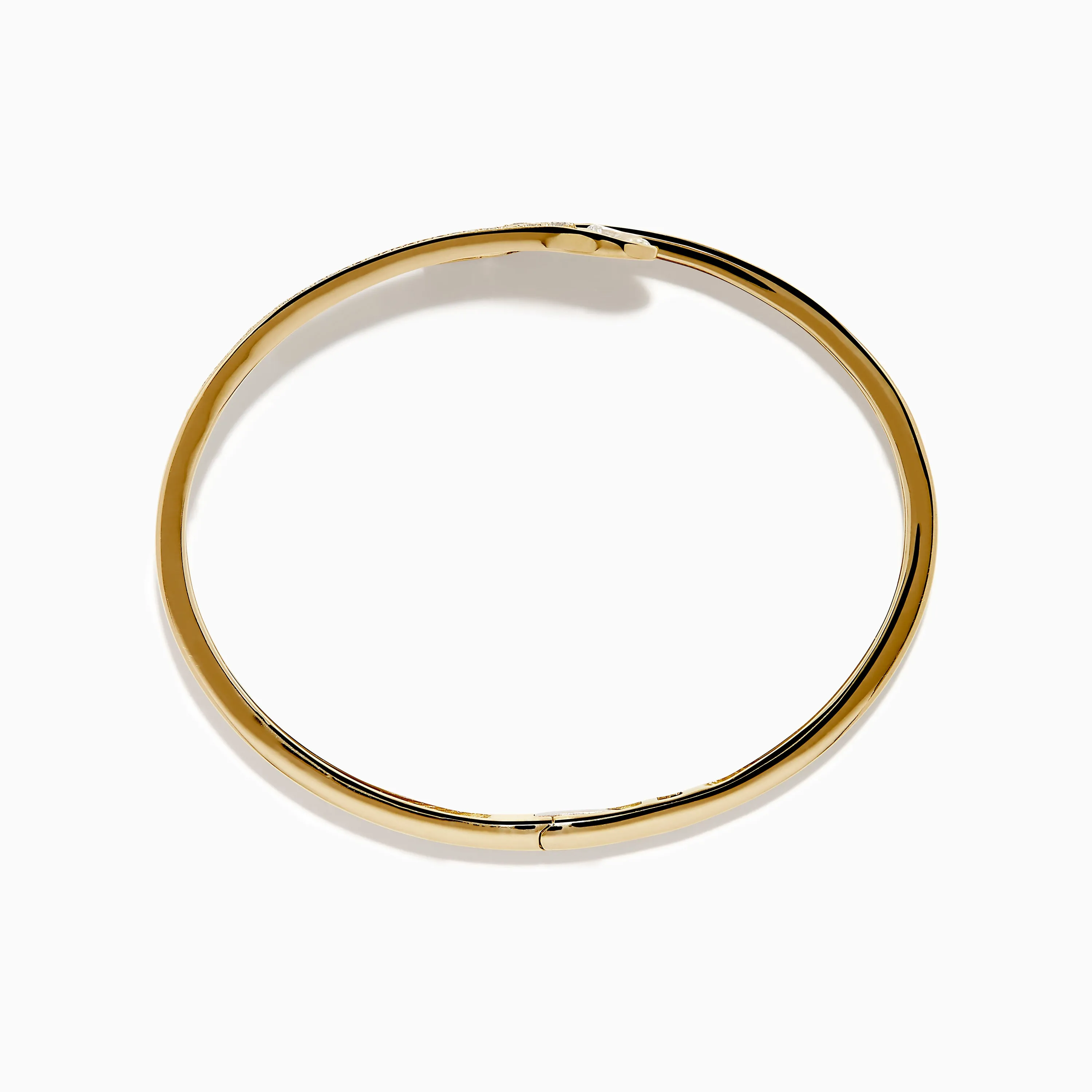D'Oro 14k Yellow Gold Diamond Bypass Bangle sold by Effy product image thumbnail 3