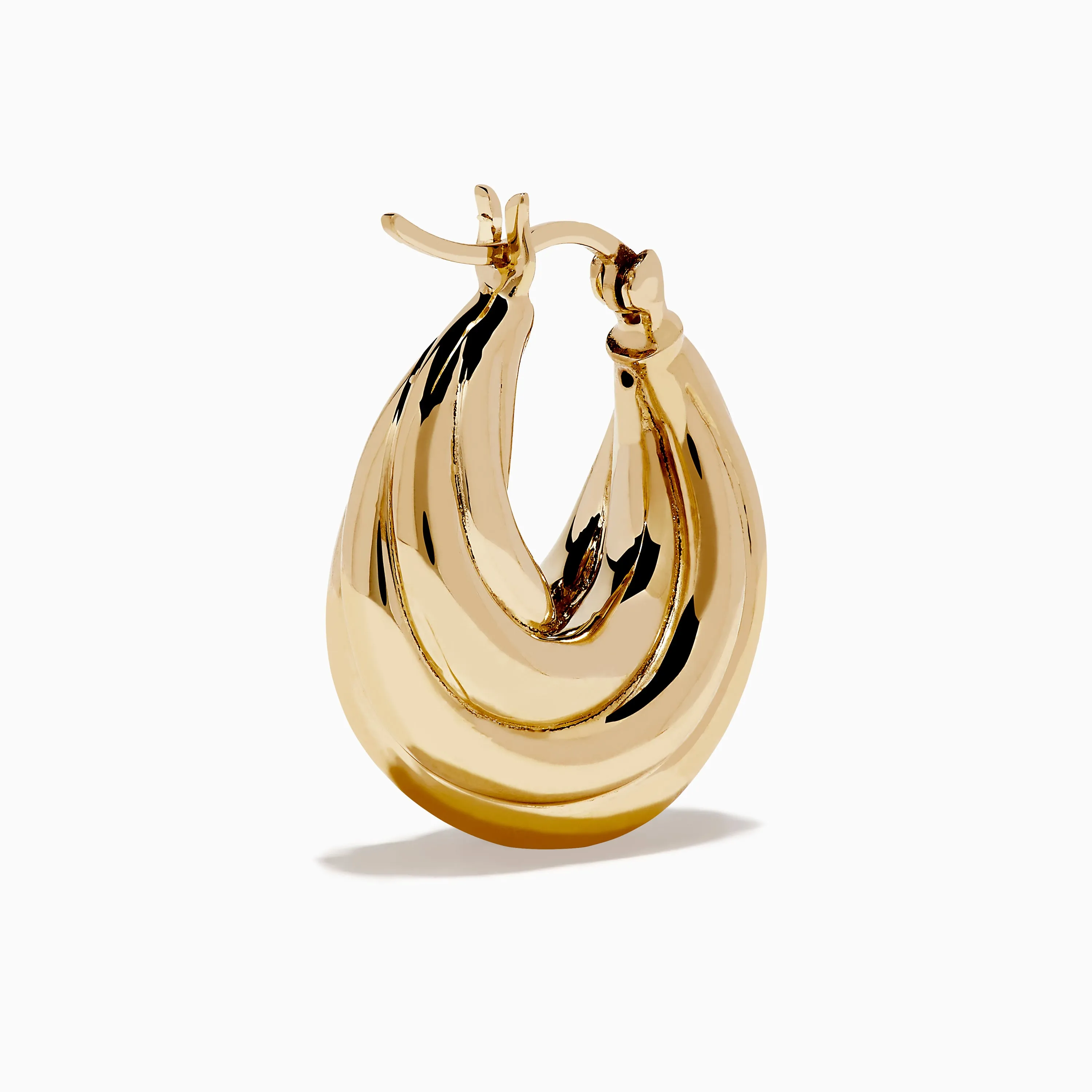 14K Yellow Gold Shrimp Hoop Earrings sold by Effy product image thumbnail 4
