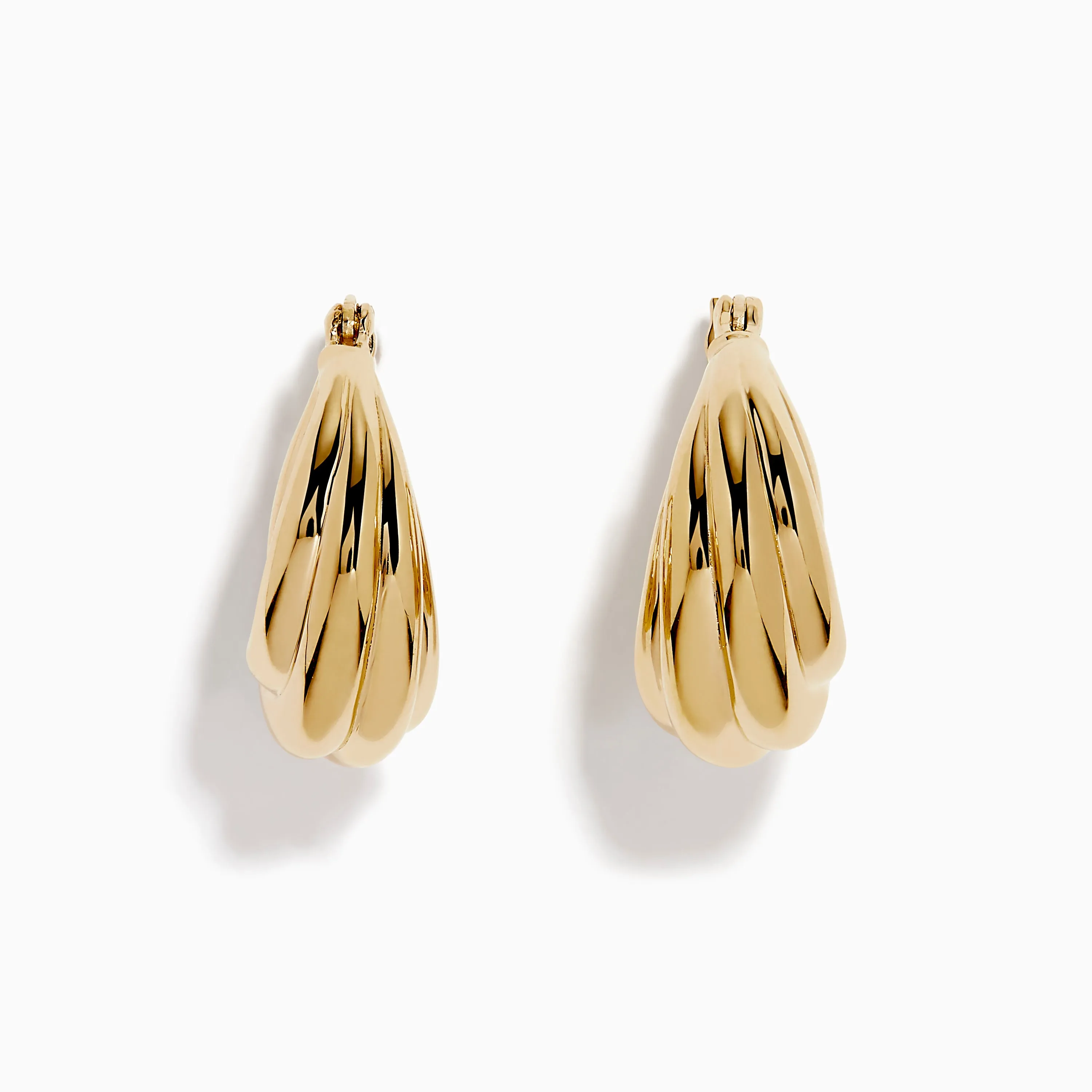 14K Yellow Gold Shrimp Hoop Earrings sold by Effy