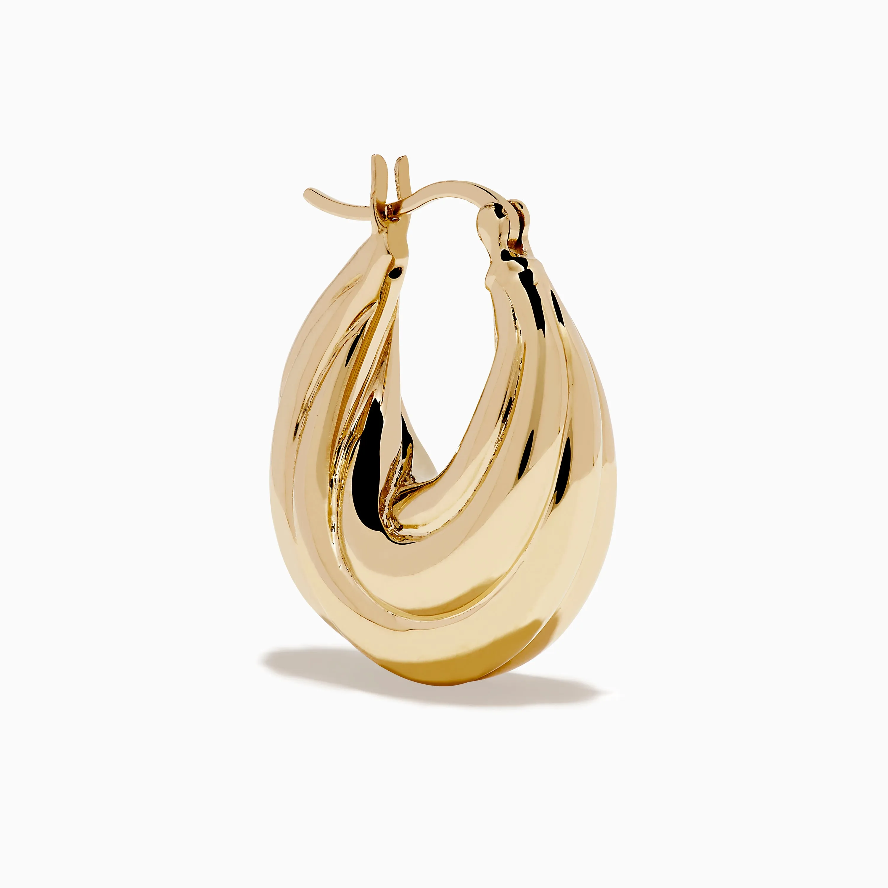 14K Yellow Gold Shrimp Hoop Earrings sold by Effy product image thumbnail 3