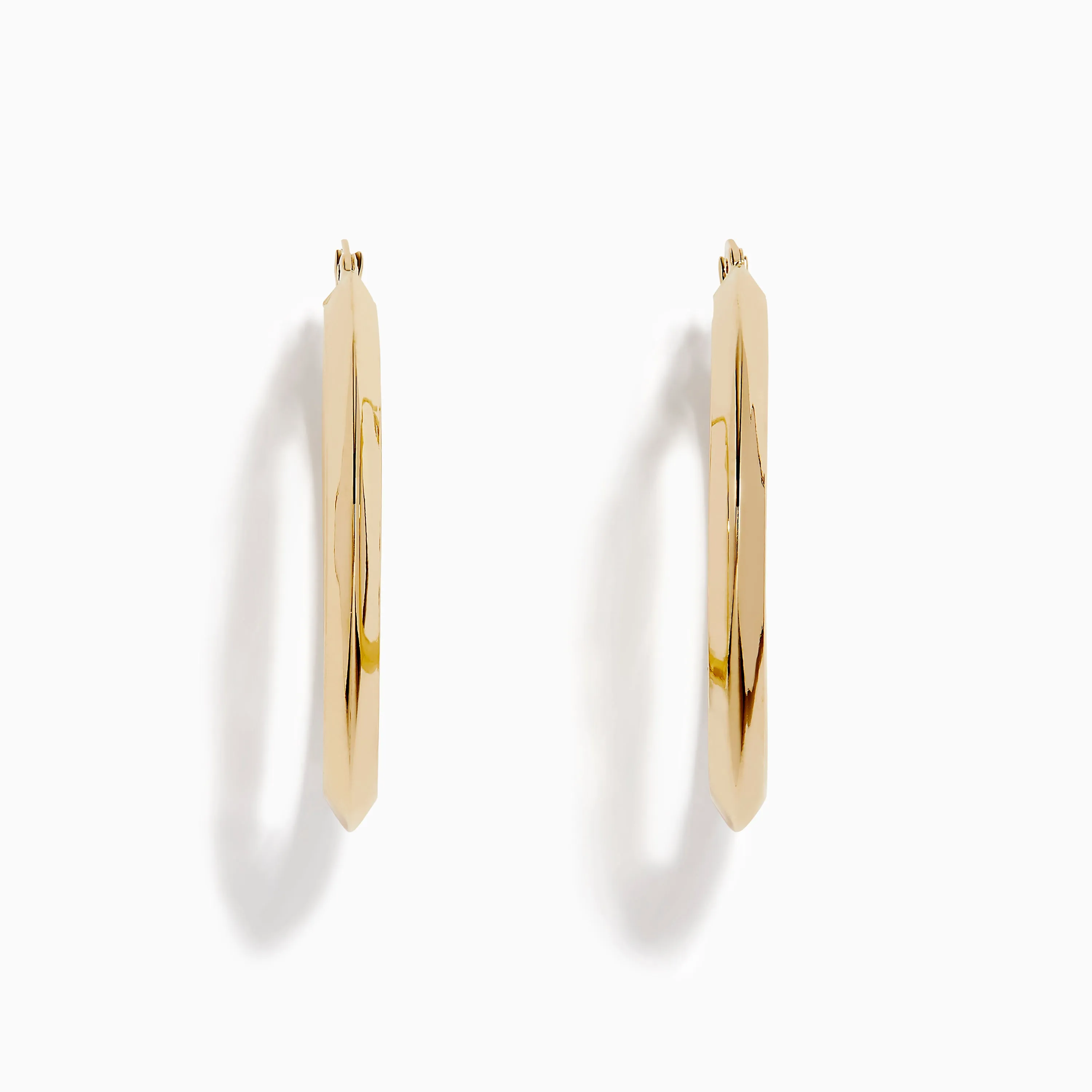 14K Yellow Gold Rhombus Tube Hoop Earrings sold by Effy