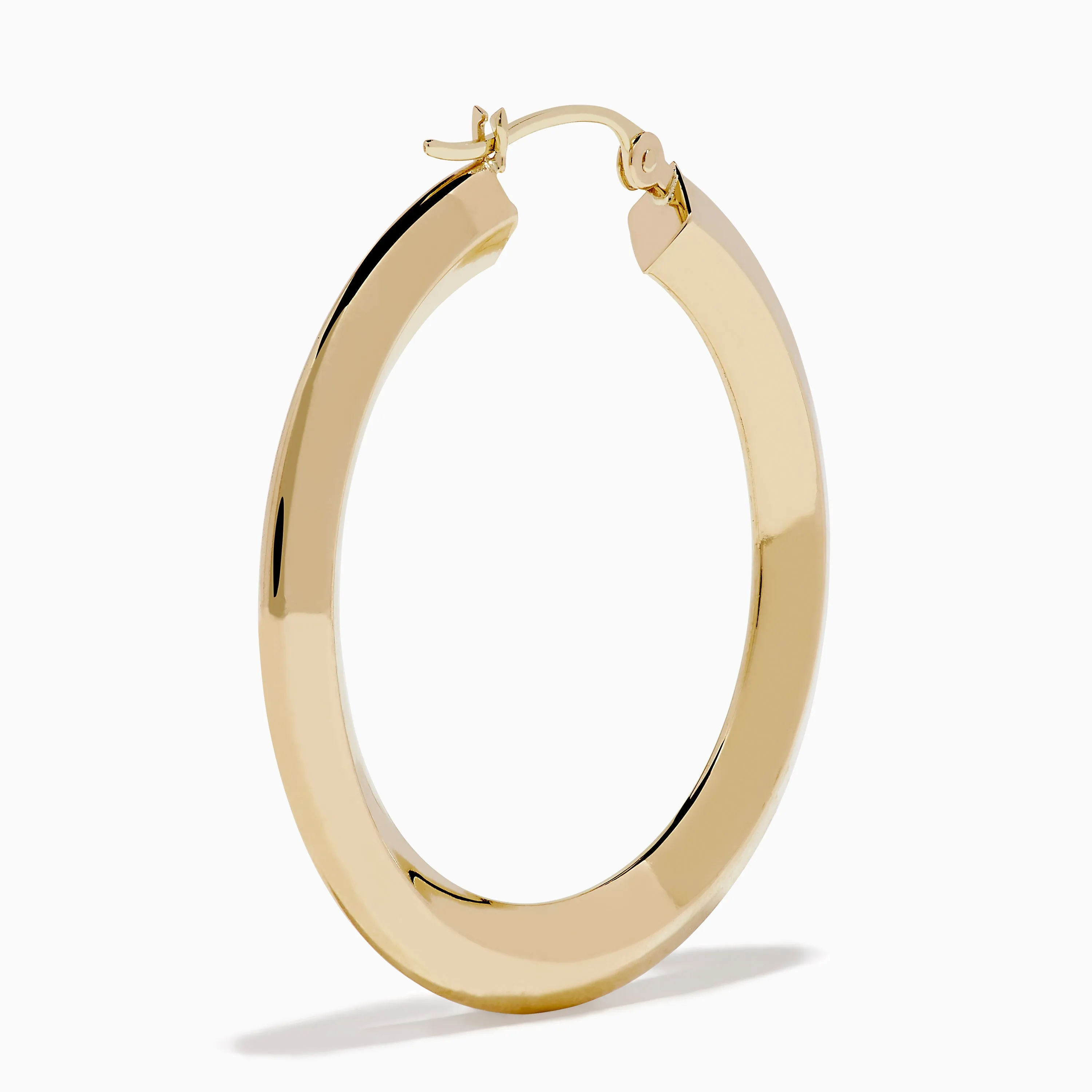 14K Yellow Gold Rhombus Tube Hoop Earrings sold by Effy product image thumbnail 4