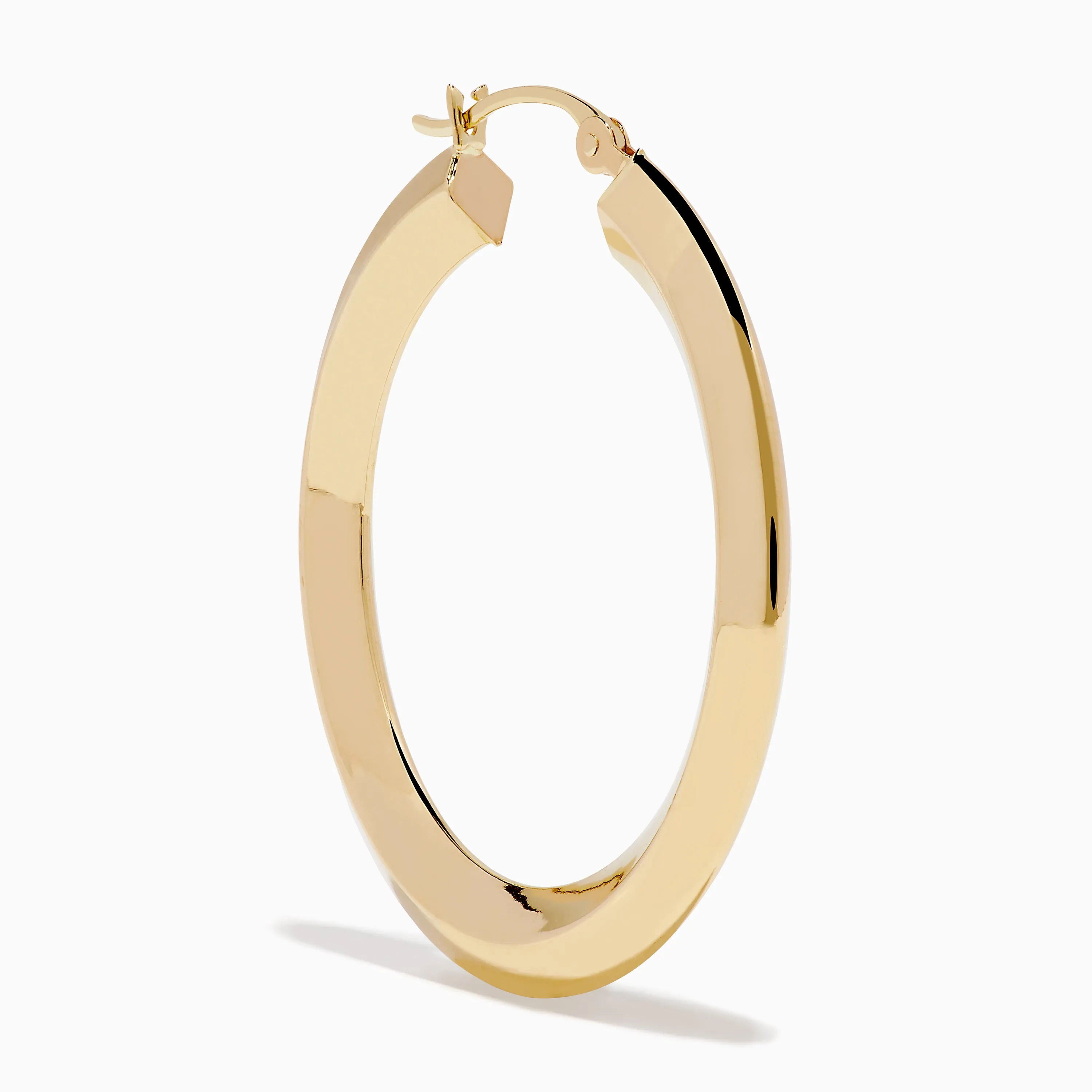 14K Yellow Gold Rhombus Tube Hoop Earrings sold by Effy product image thumbnail 3