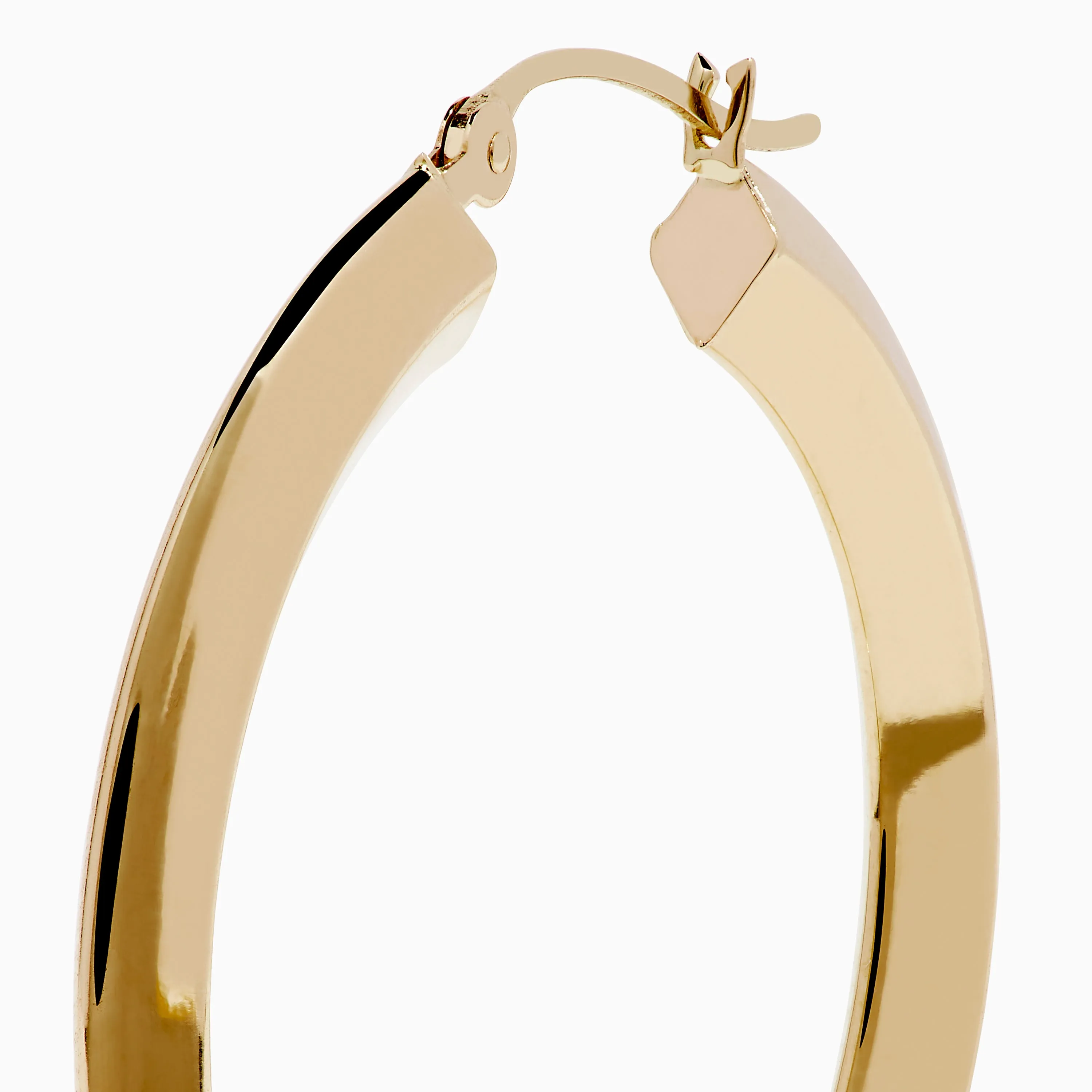 14K Yellow Gold Rhombus Tube Hoop Earrings sold by Effy product image thumbnail 2