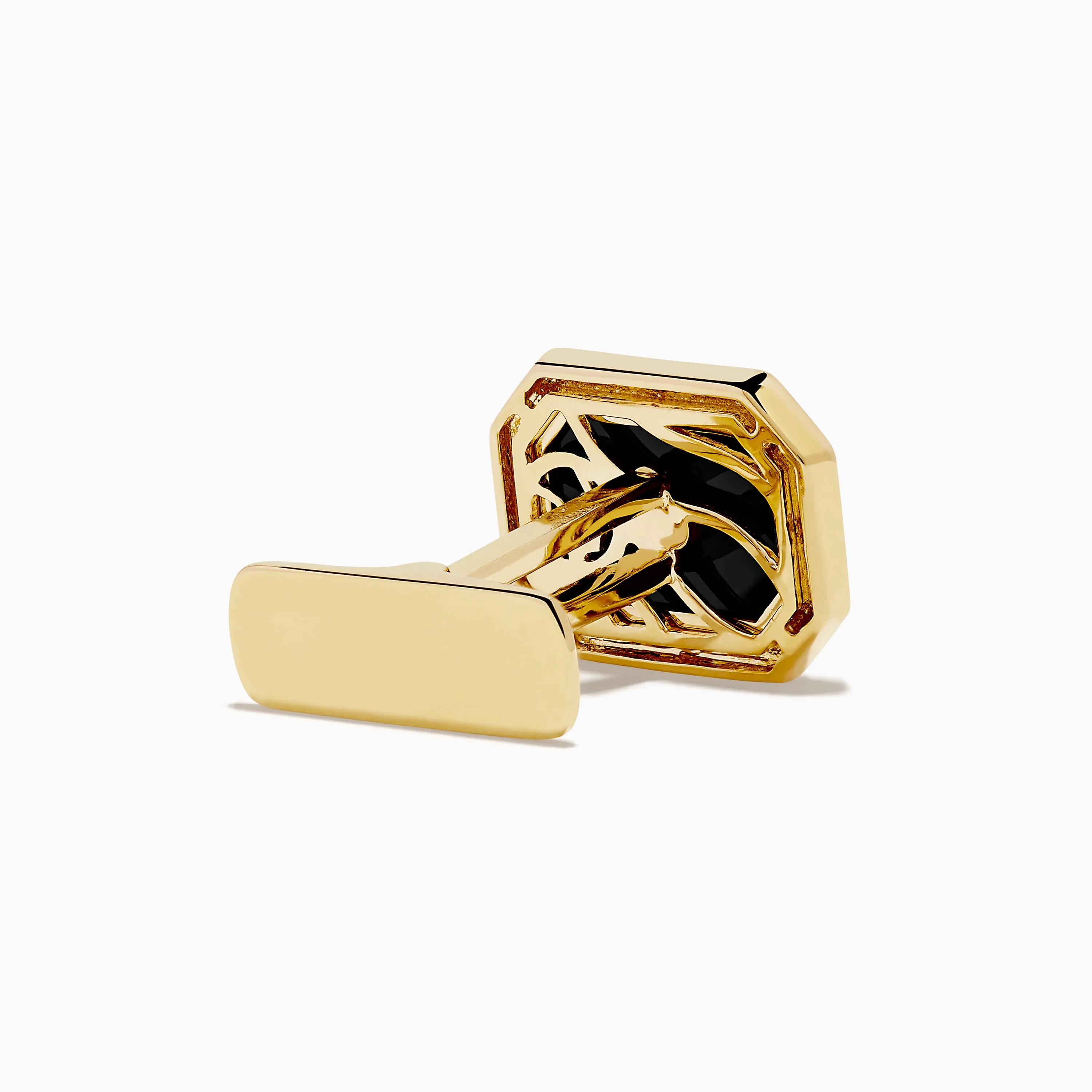 Men's Eclipse 14K Yellow Gold Onyx and Diamond Cufflinks sold by Effy product image thumbnail 4