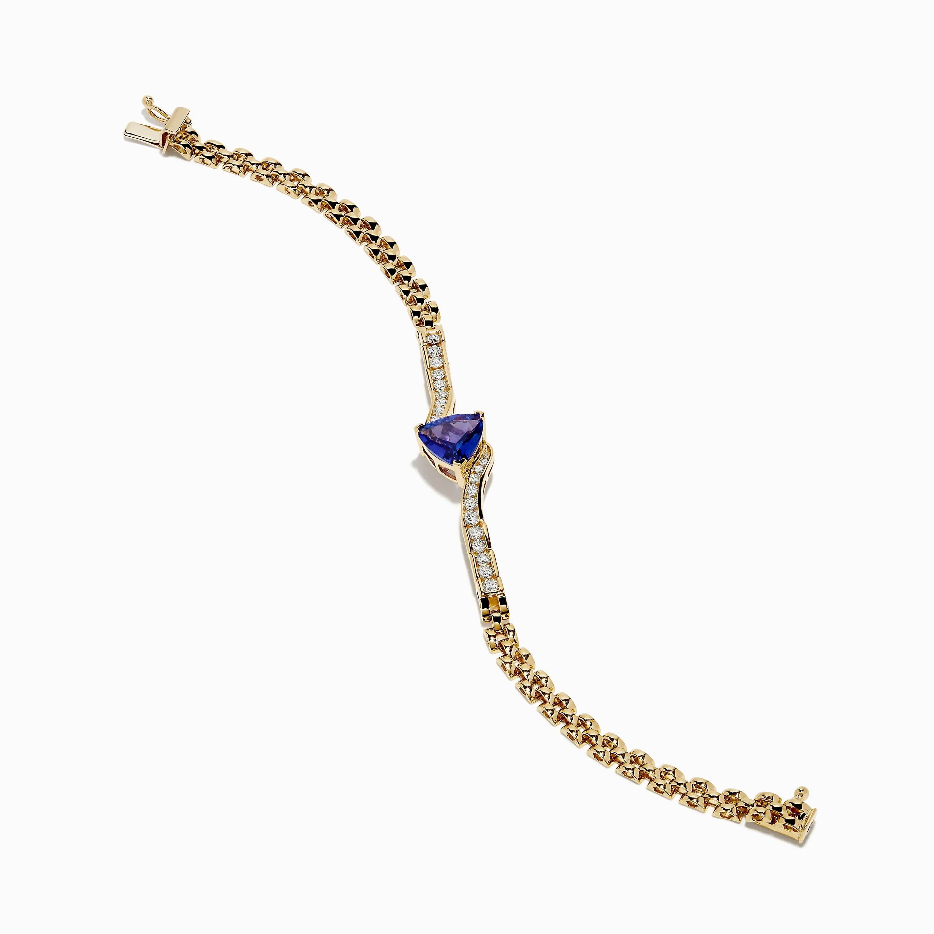 14K Yellow Gold Tanzanite and Diamond Chain Link Bracelet sold by Effy product image thumbnail 2
