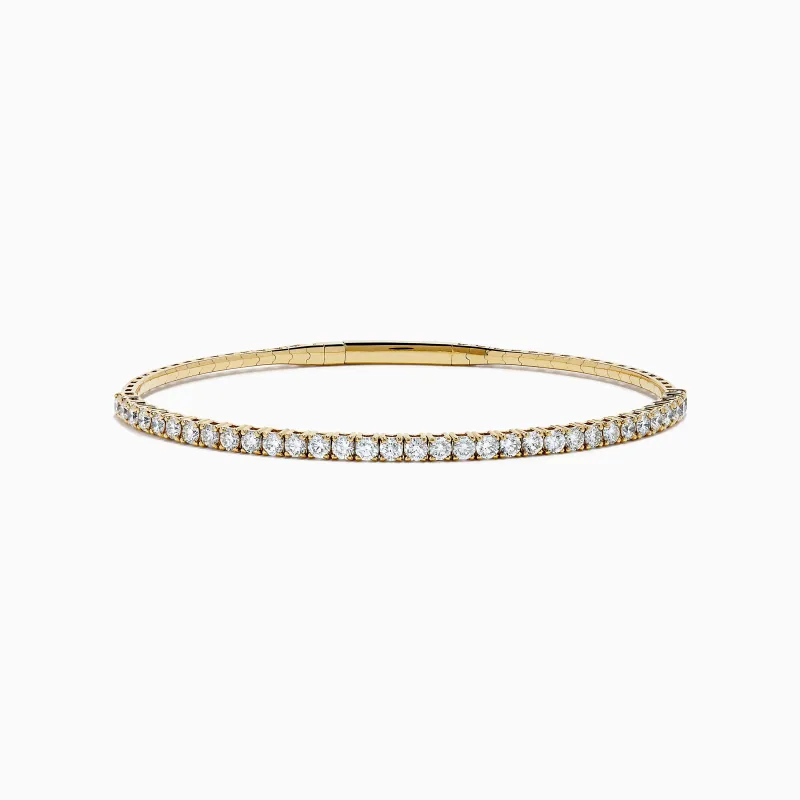 14K Yellow Gold Flexible Diamond Bracelet sold by Effy
