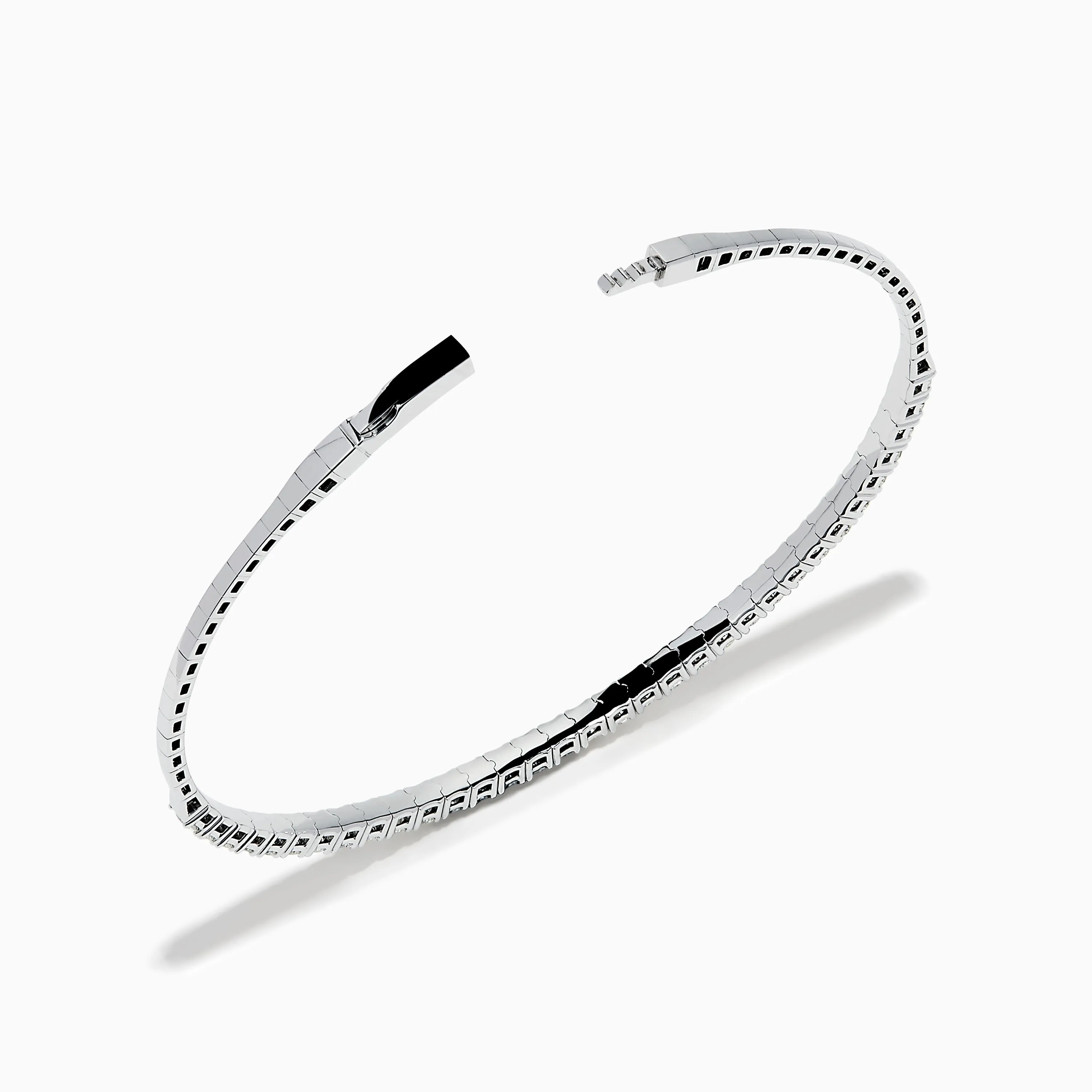 14K White Gold Flexible Diamond Bracelet sold by Effy product image thumbnail 2