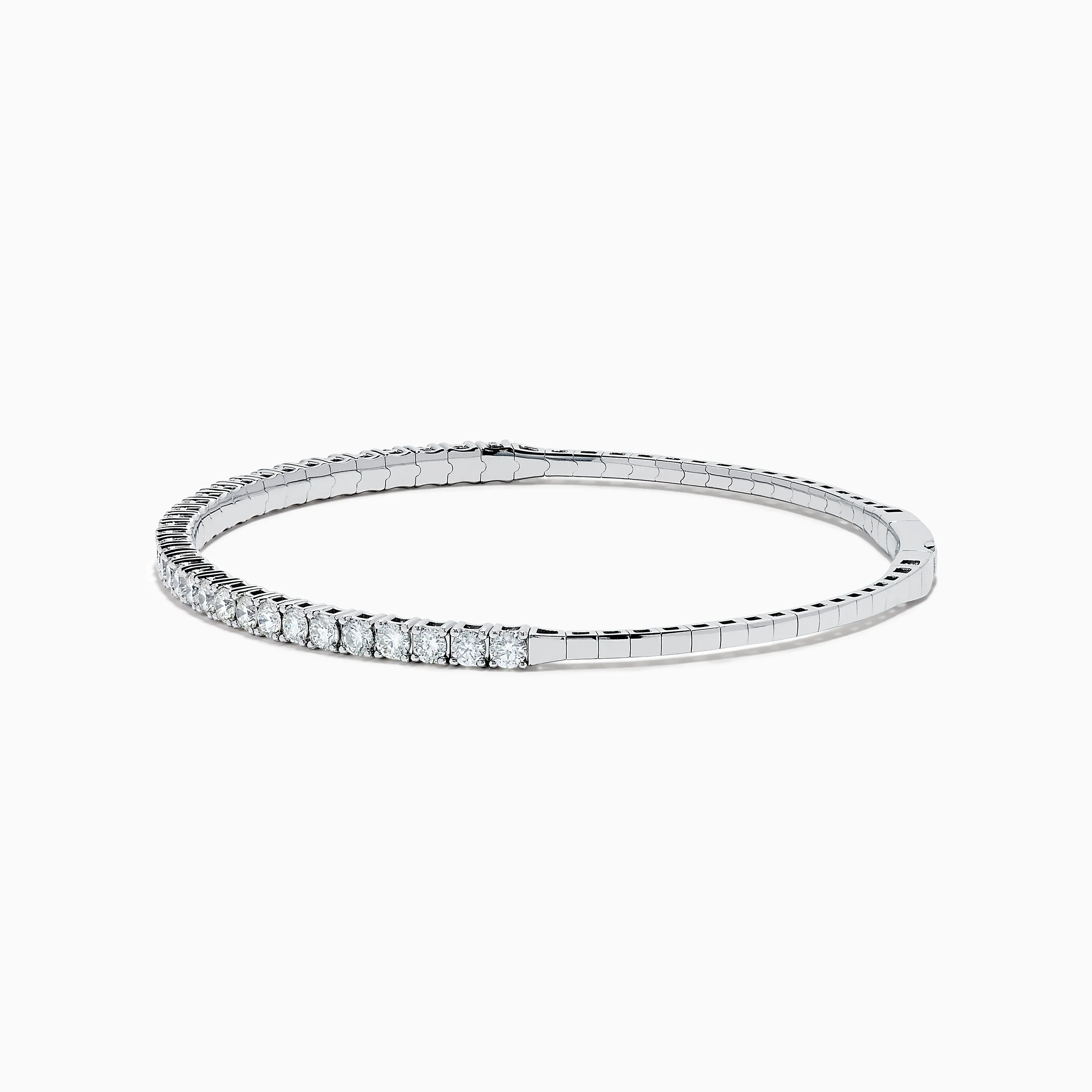 14K White Gold Flexible Diamond Bracelet sold by Effy product image thumbnail 4