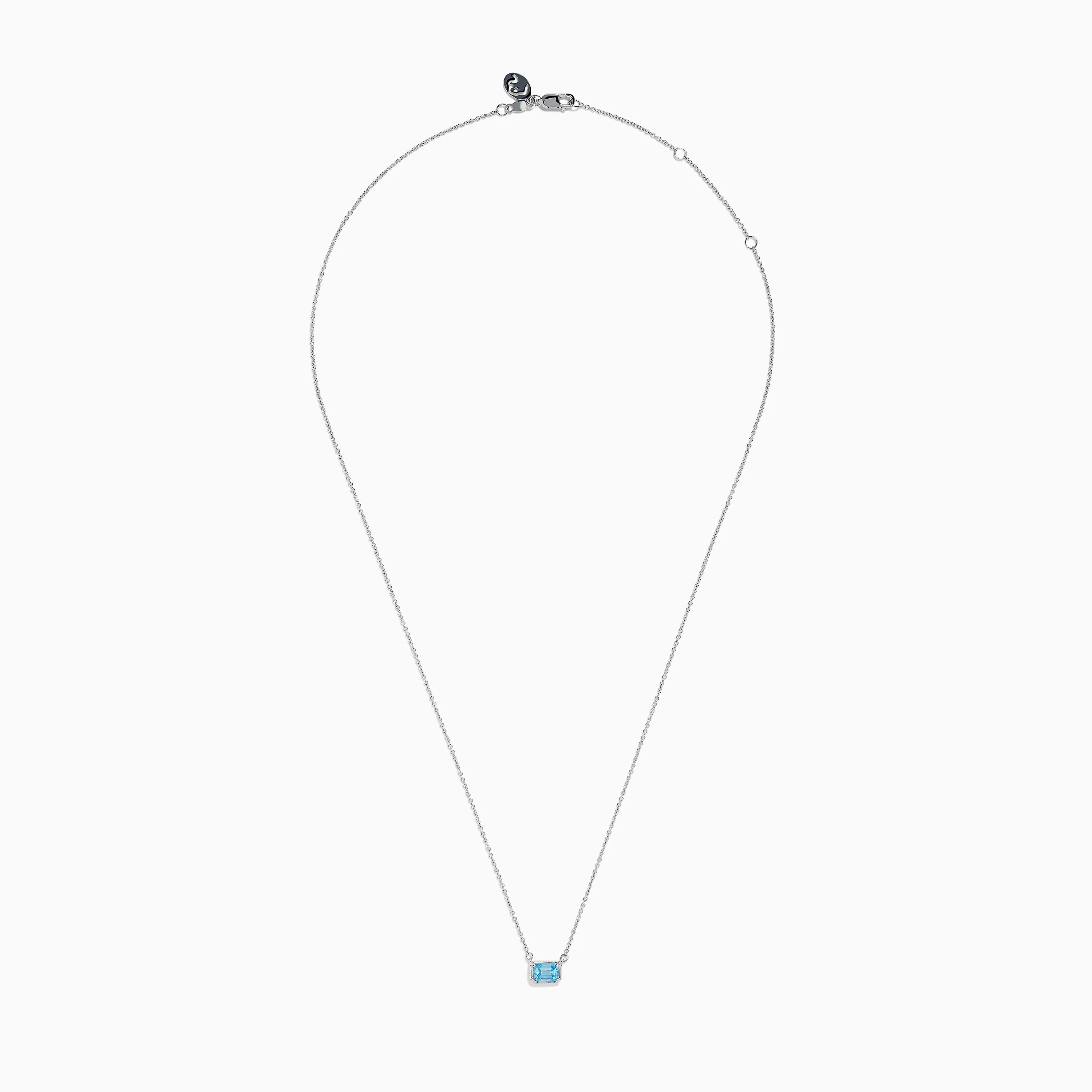 Lab Grown Blue Diamond Necklace in 14K White Gold sold by Effy product image thumbnail 3