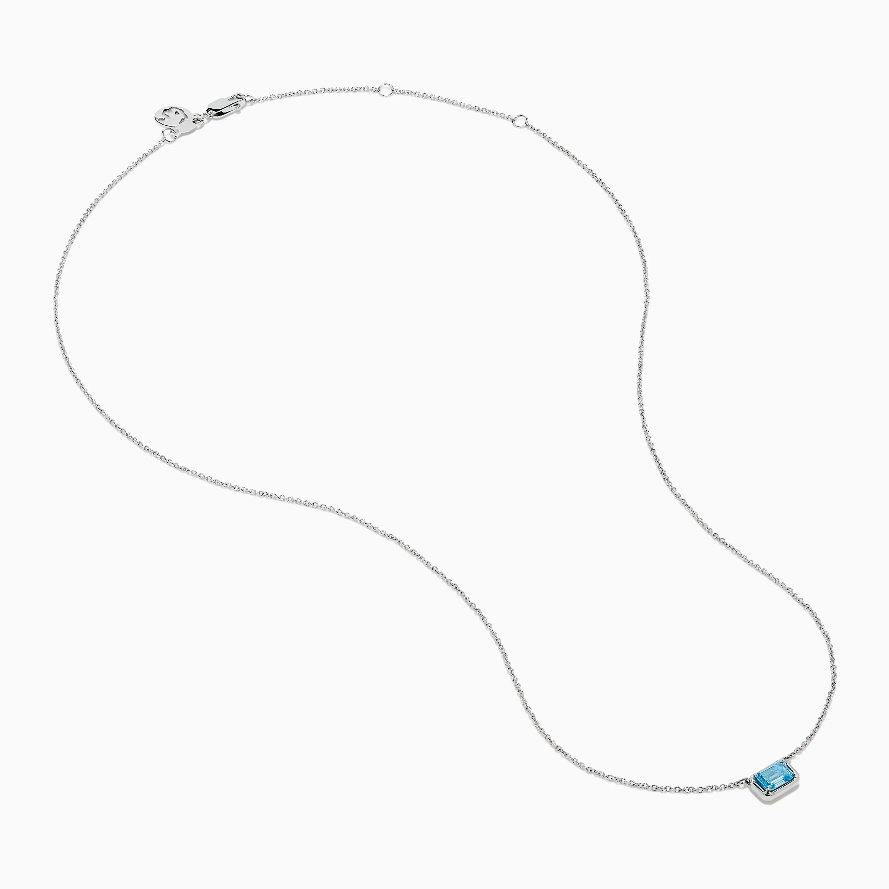 Lab Grown Blue Diamond Necklace in 14K White Gold sold by Effy product image thumbnail 2