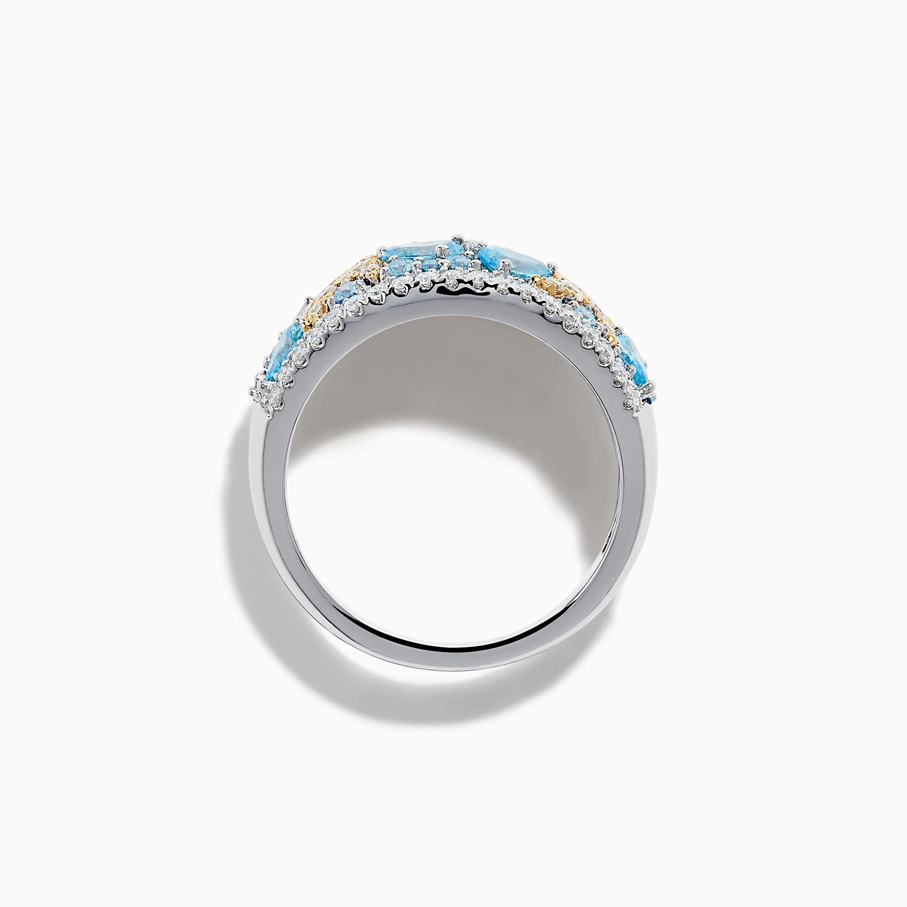 Lab Grown Blue and White Diamond Starfish Ring in 14K Two Tone Gold sold by Effy product image thumbnail 3