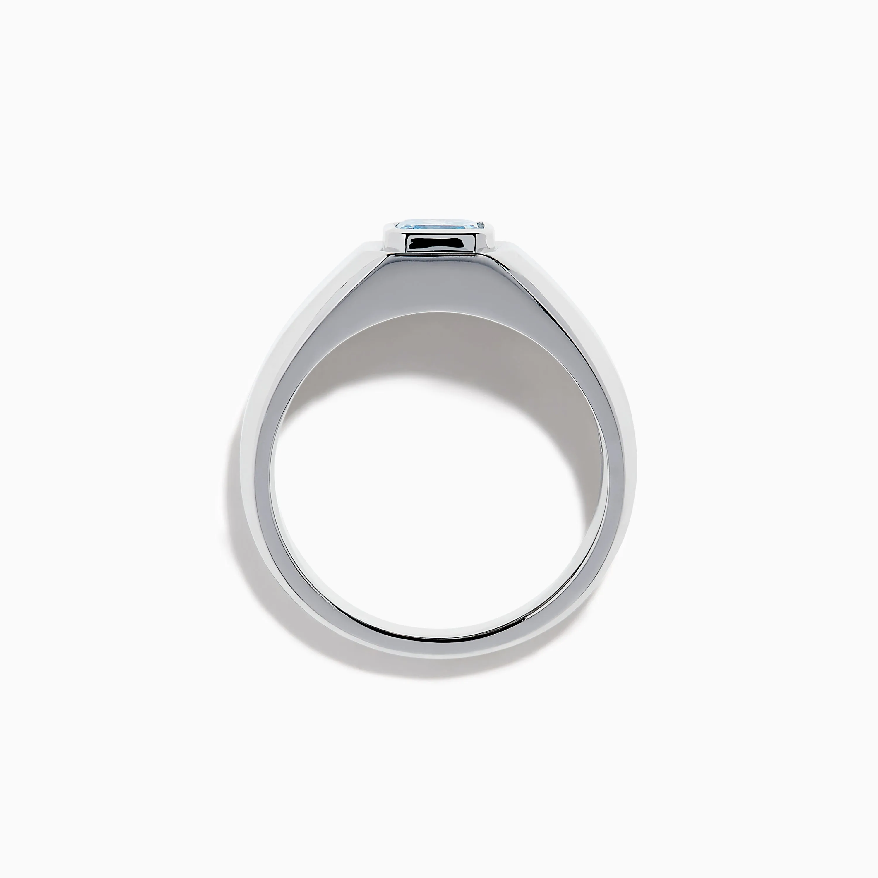 Men's Lab Grown Blue Diamond Ring in 14K White Gold sold by Effy product image thumbnail 3