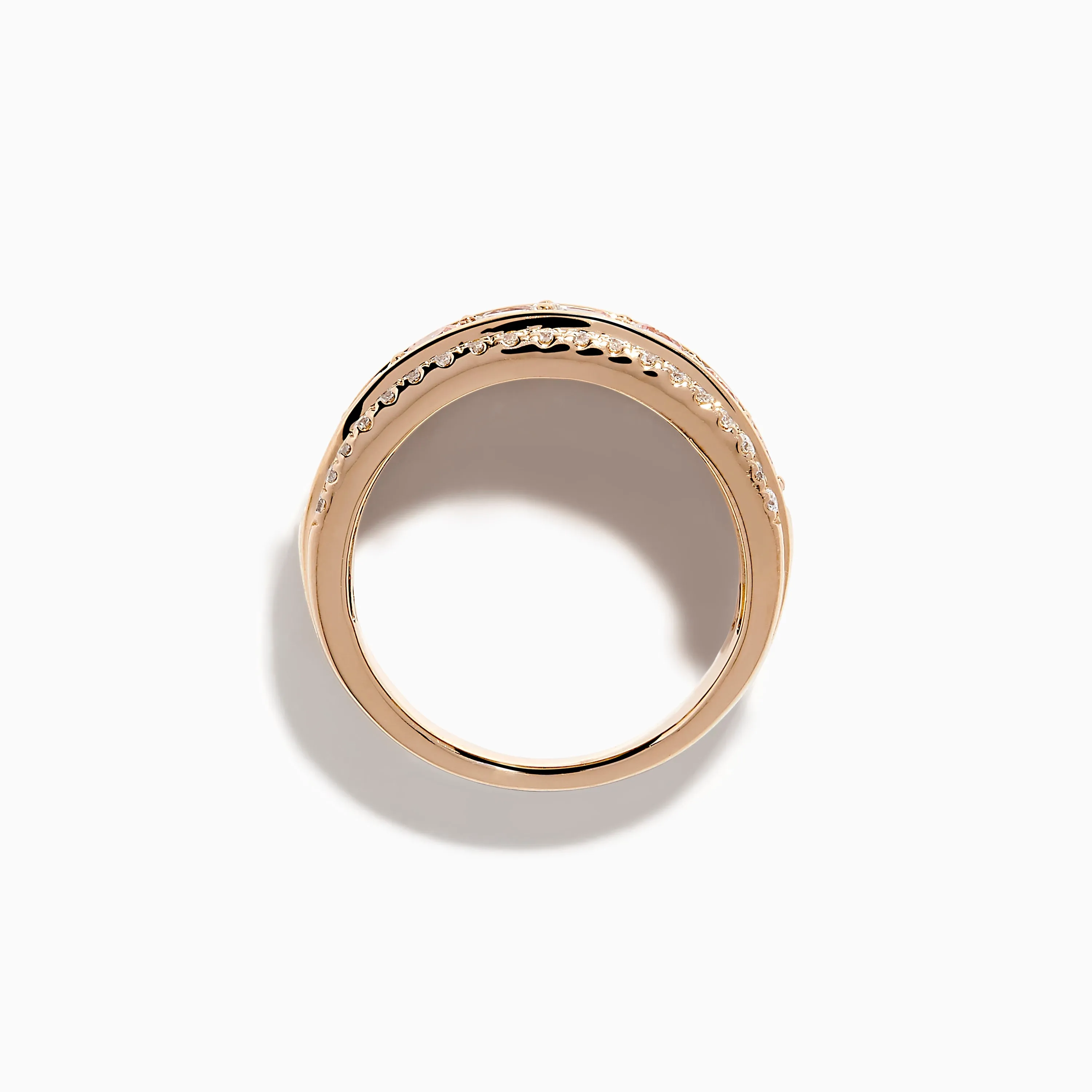 Lab Grown Pink and White Diamond Statement Ring in 14K Rose Gold sold by Effy product image thumbnail 3