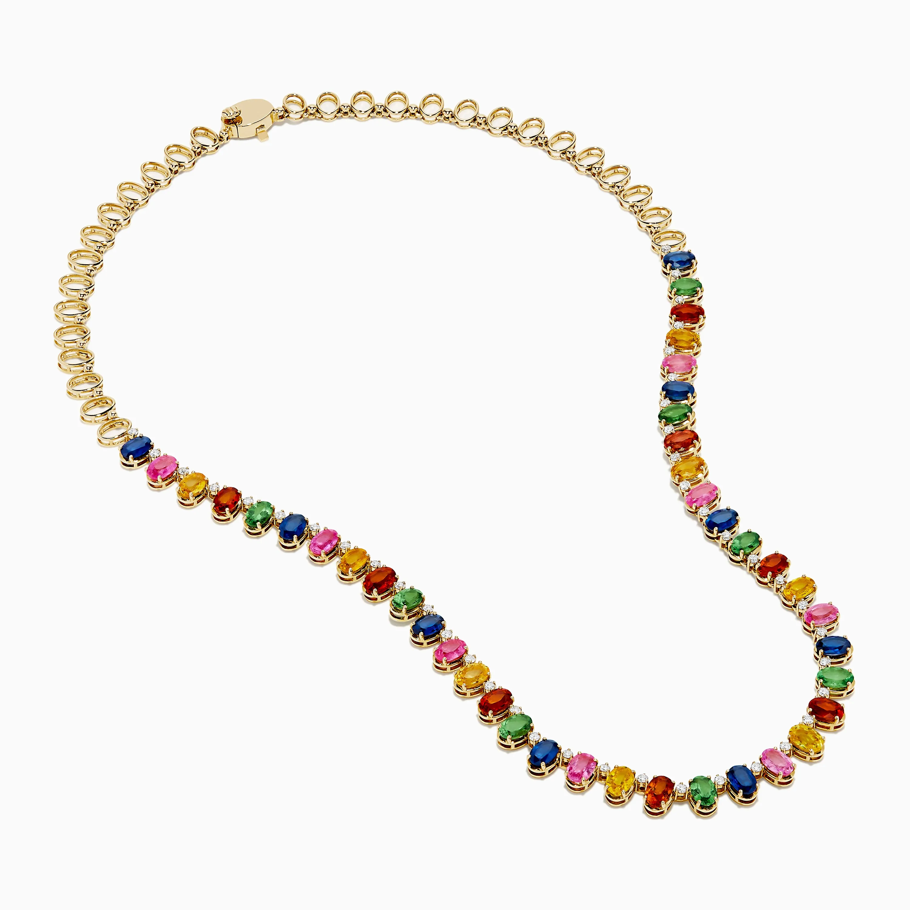 Watercolor 14K Yellow Gold Multi Sapphire and Diamond Necklace sold by Effy product image thumbnail 2